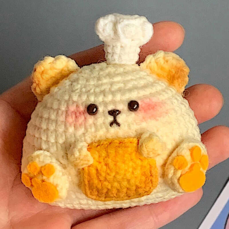 diy wool Mini kitty cat flowerpot keychain - Image 7