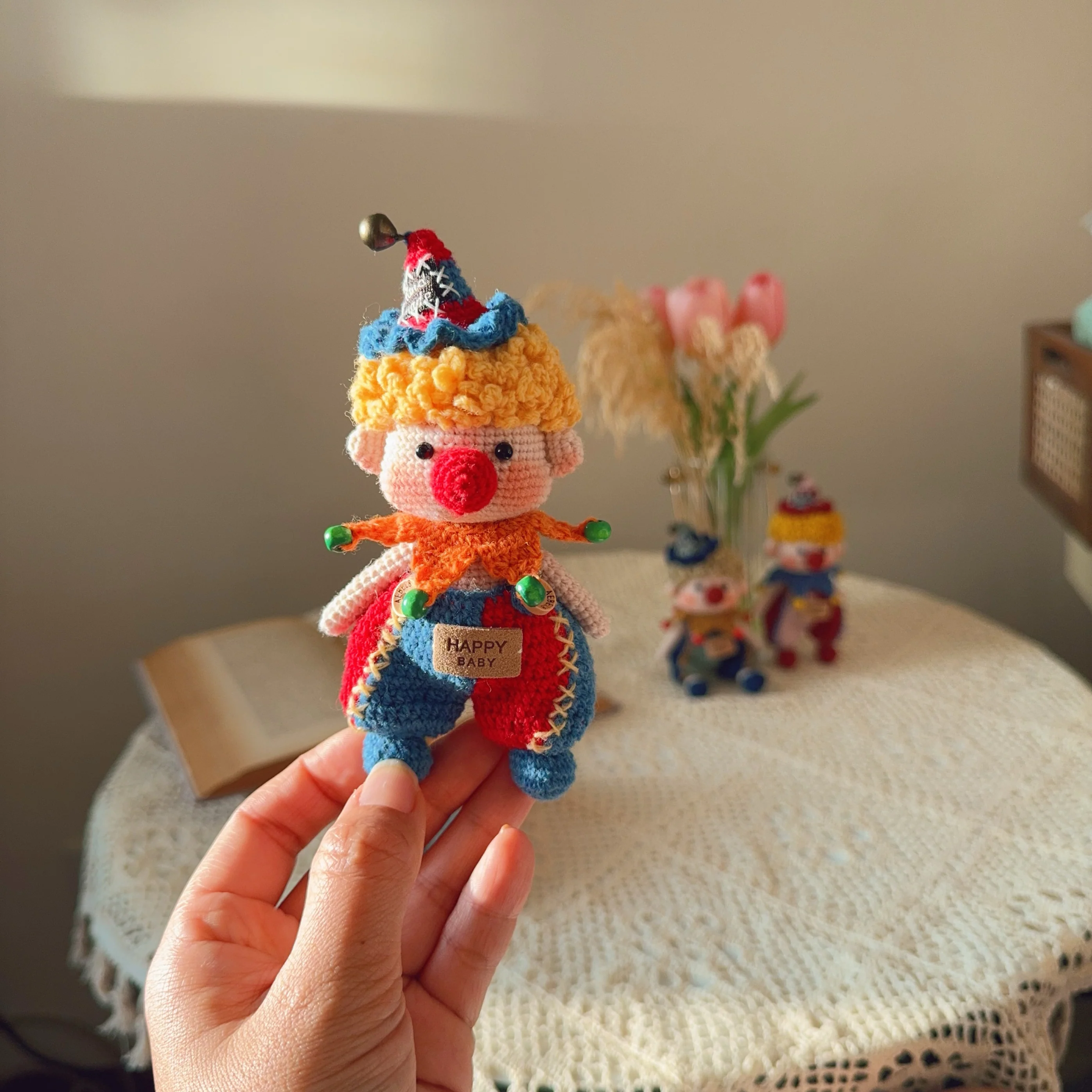 diy woolen Retro clown doll - Image 2