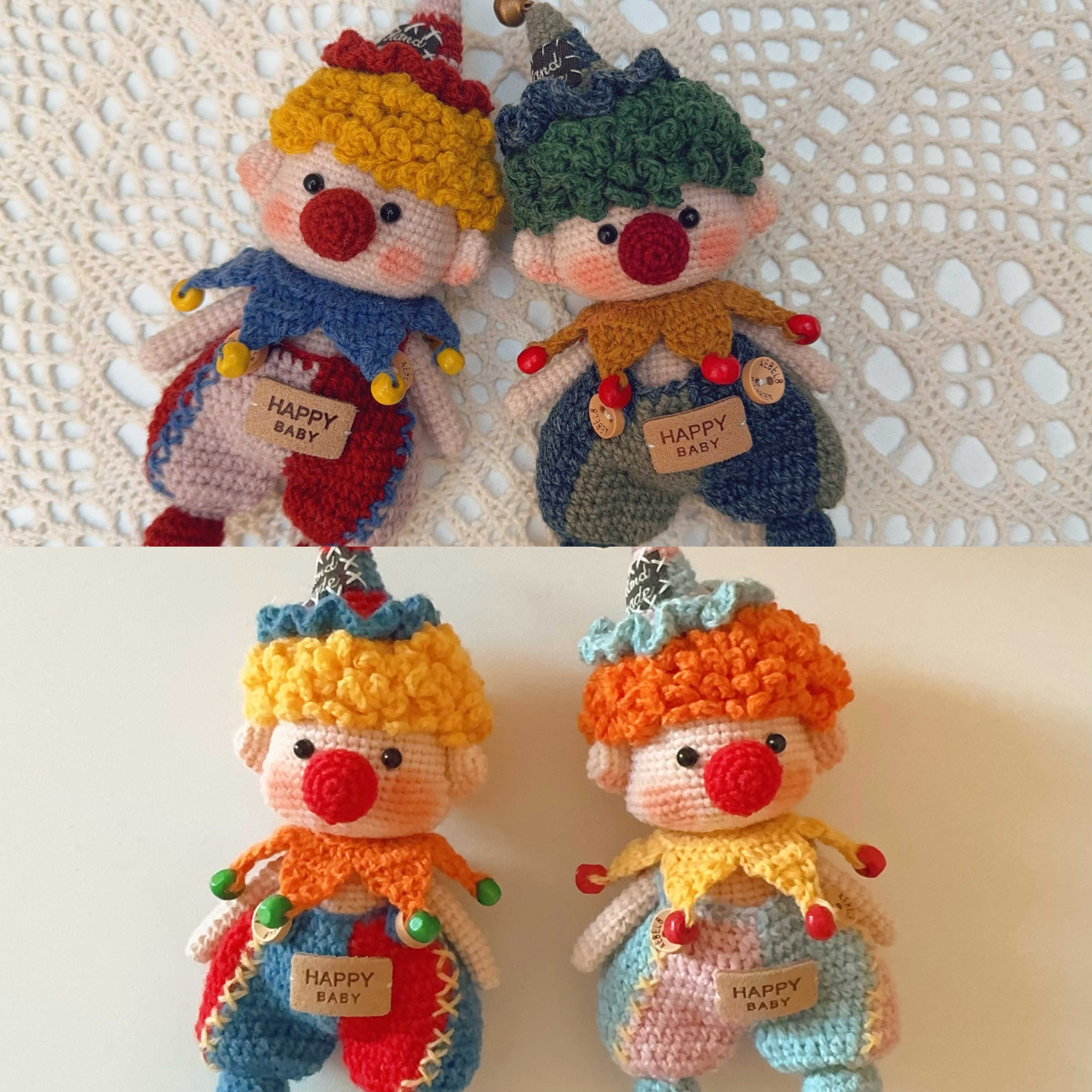 diy woolen Retro clown doll - Image 5