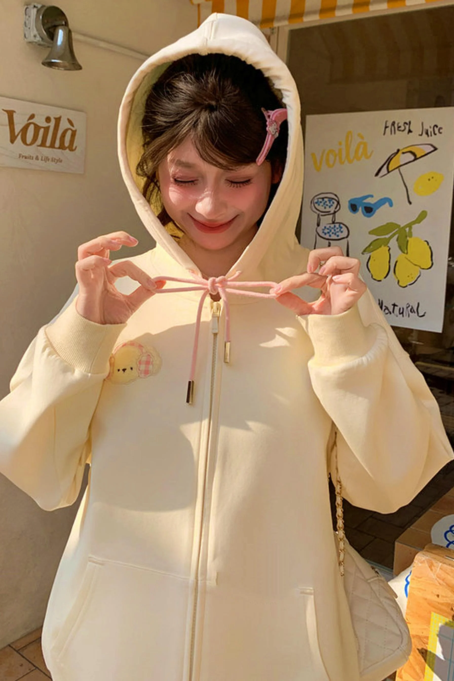 Dog Embroidery Hooded Jacket - Image 4
