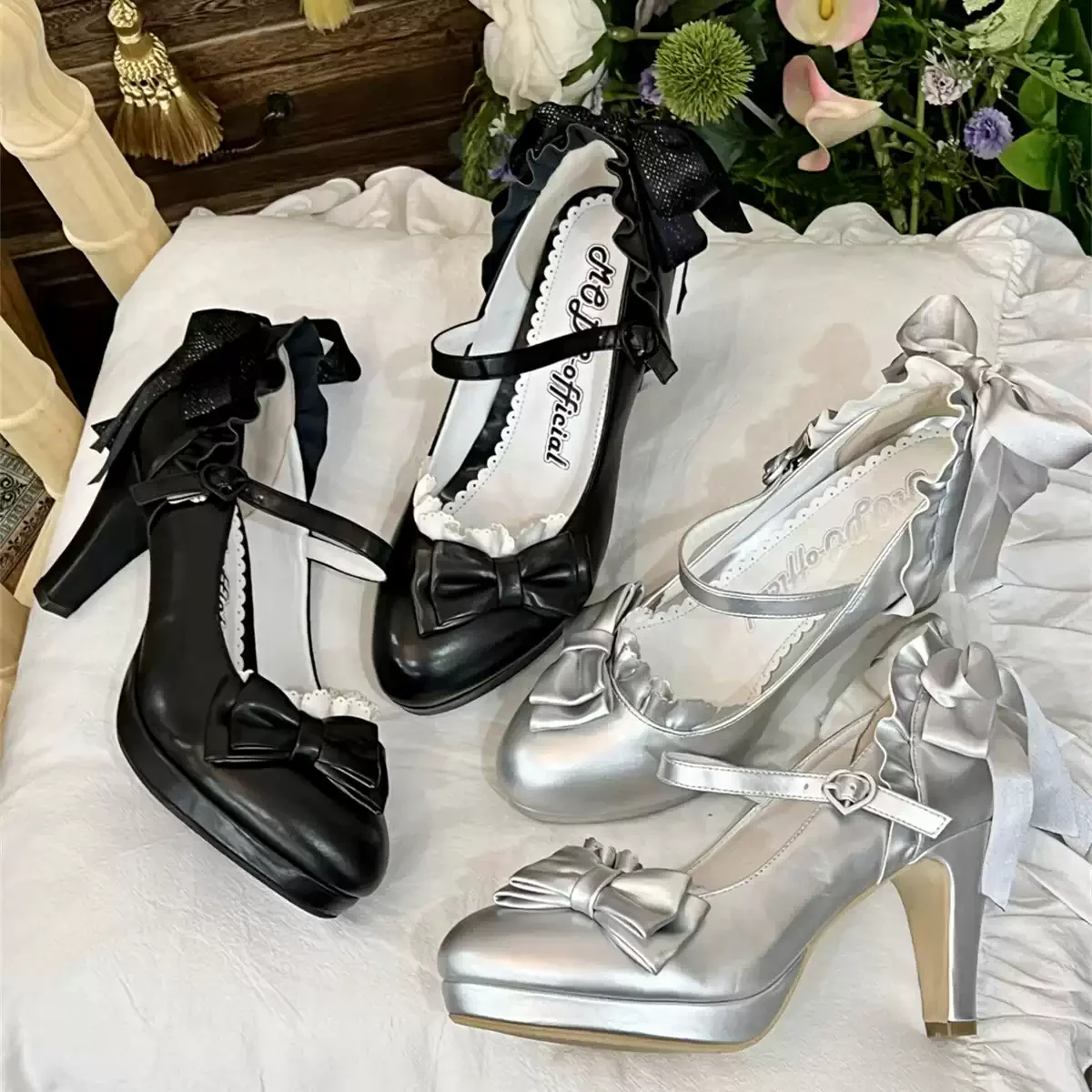 Doll Flower Marriage High-heeled Lolita Shoes - Image 4