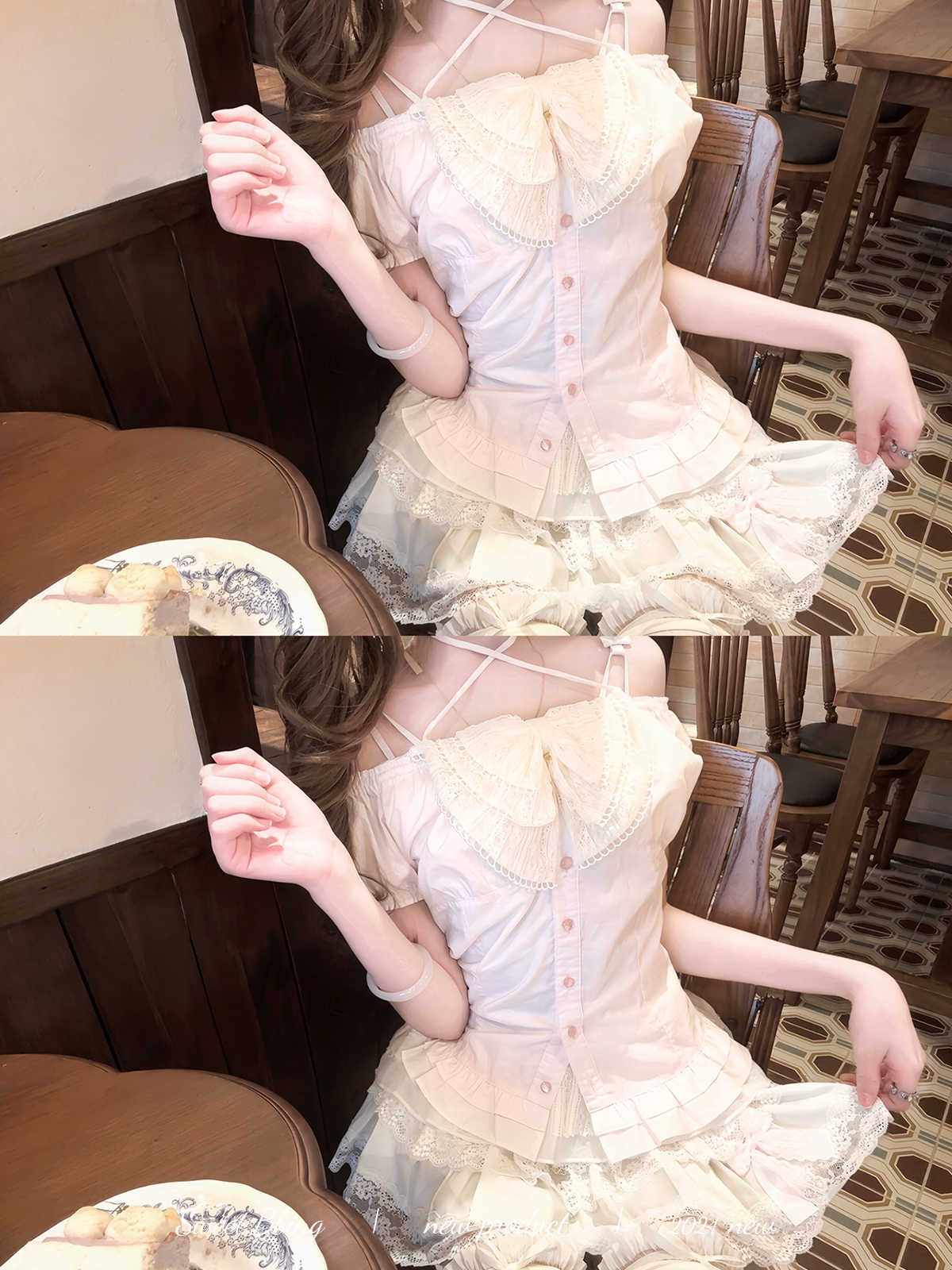 Doll-like Puff-sleeved Shirt - Image 4