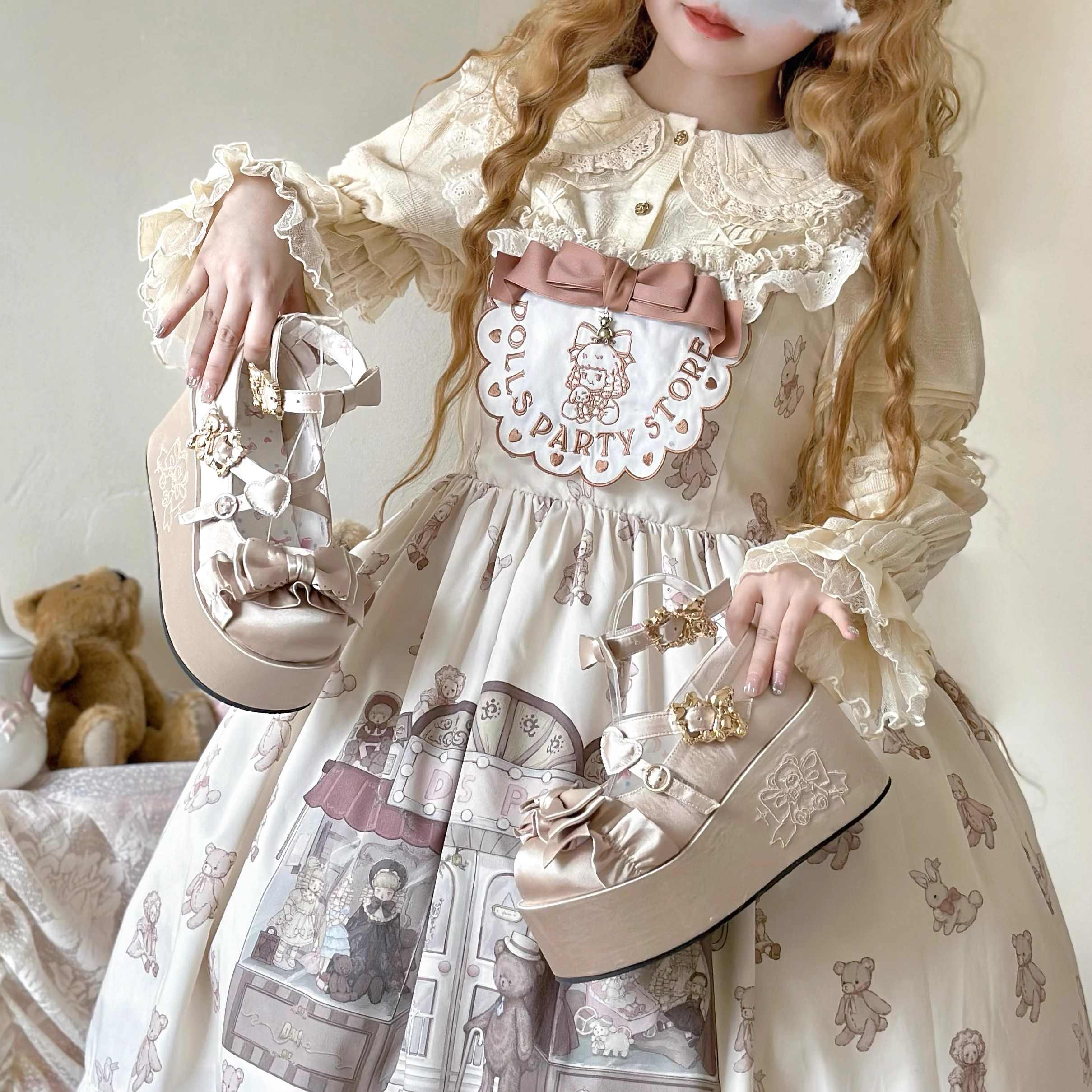 Doll-like Satin Platform Lolita Shoes - Image 9