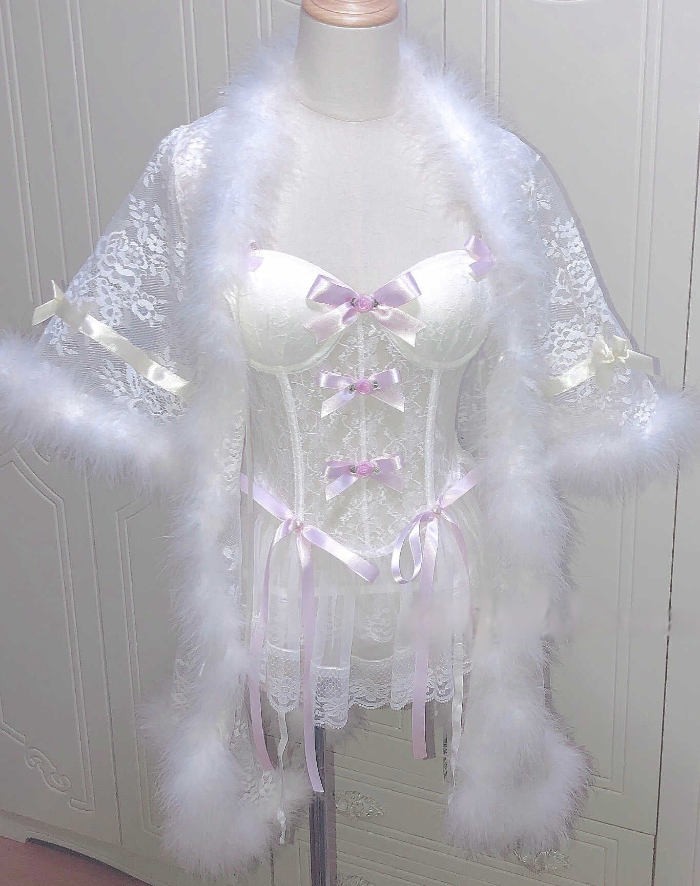 Dollete Bow Lace Fishbone Corset - Image 3