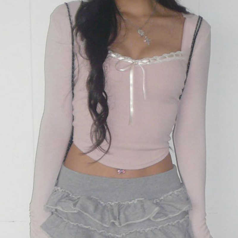 Dollete Ribbon Bow Long  Sleeves Top - Image 4