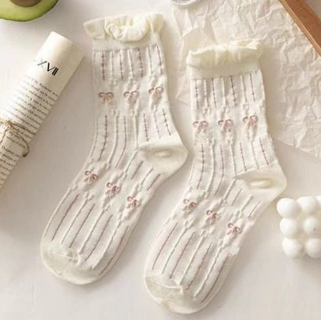 Dollette Floral Lace Socks - Image 5