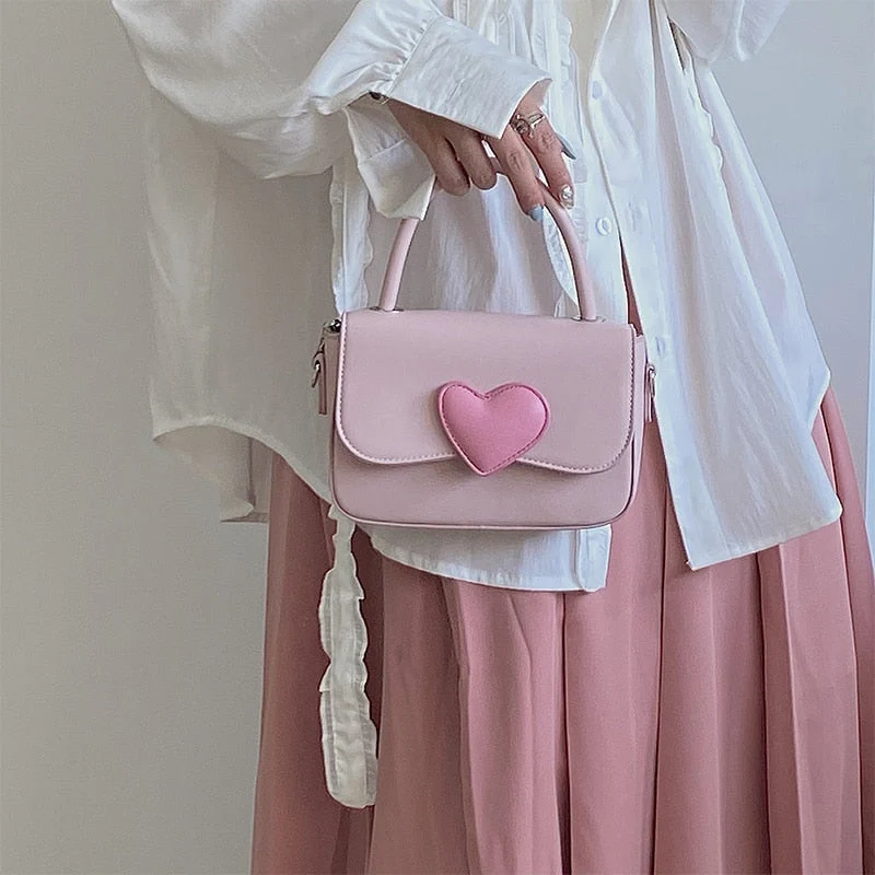 Dollette Kawaii Pink Heart Girly Handbag - Image 12