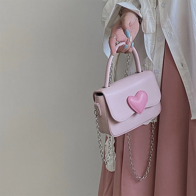 Dollette Kawaii Pink Heart Girly Handbag - Image 13