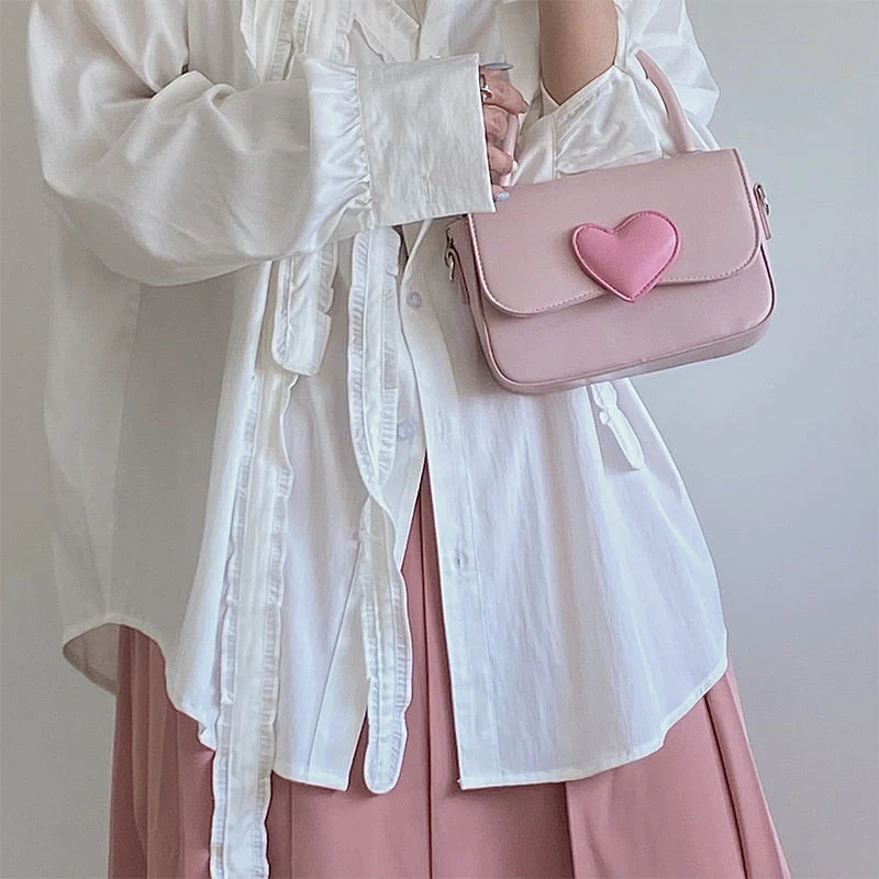Dollette Kawaii Pink Heart Girly Handbag - Image 15