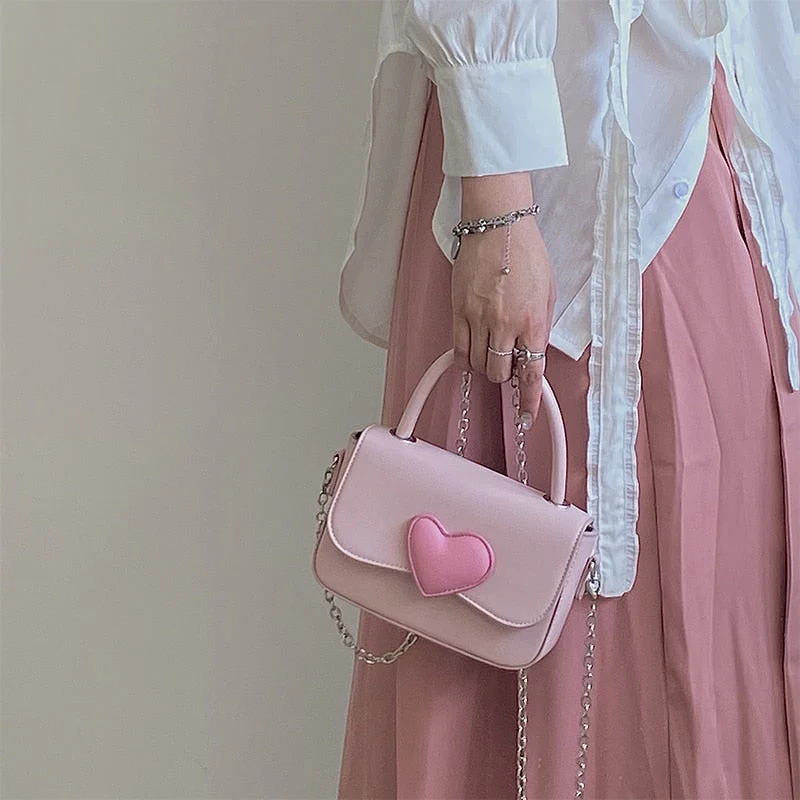 Dollette Kawaii Pink Heart Girly Handbag - Image 16