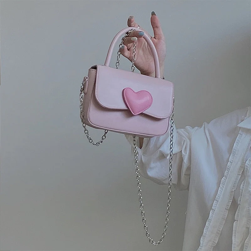 Dollette Kawaii Pink Heart Girly Handbag - Image 17