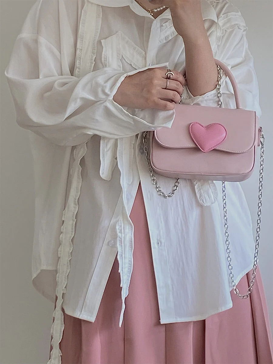 Dollette Kawaii Pink Heart Girly Handbag - Image 19