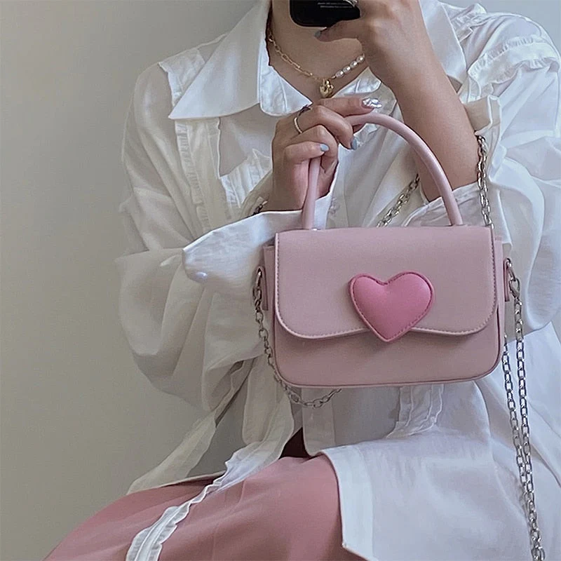 Dollette Kawaii Pink Heart Girly Handbag - Image 20
