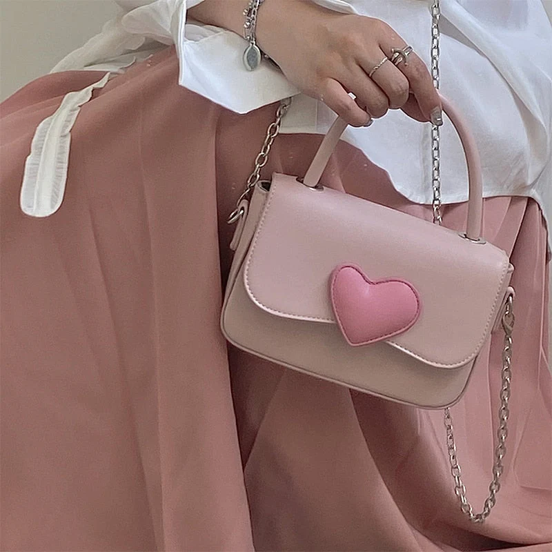 Dollette Kawaii Pink Heart Girly Handbag - Image 21