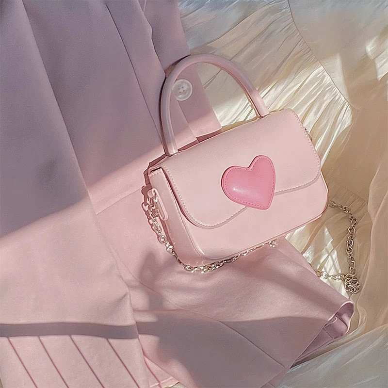 Dollette Kawaii Pink Heart Girly Handbag - Image 23