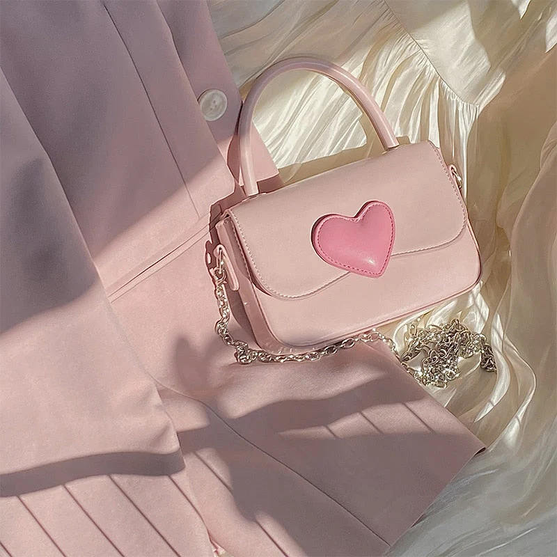 Dollette Kawaii Pink Heart Girly Handbag - Image 24