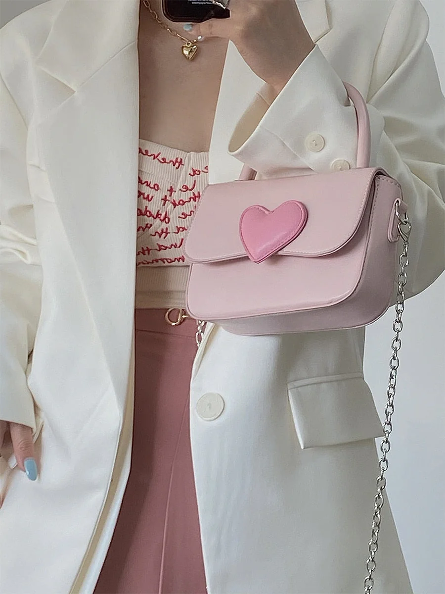 Dollette Kawaii Pink Heart Girly Handbag - Image 28