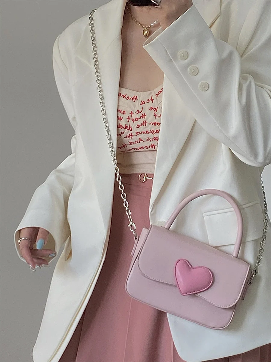 Dollette Kawaii Pink Heart Girly Handbag - Image 30