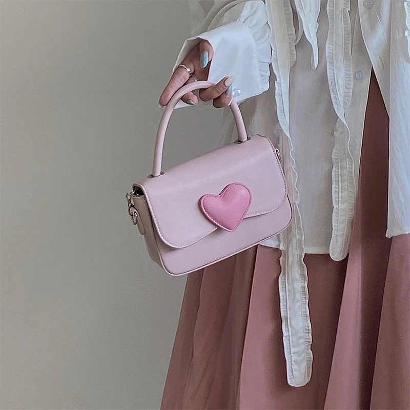 Dollette Kawaii Pink Heart Girly Handbag - Image 6