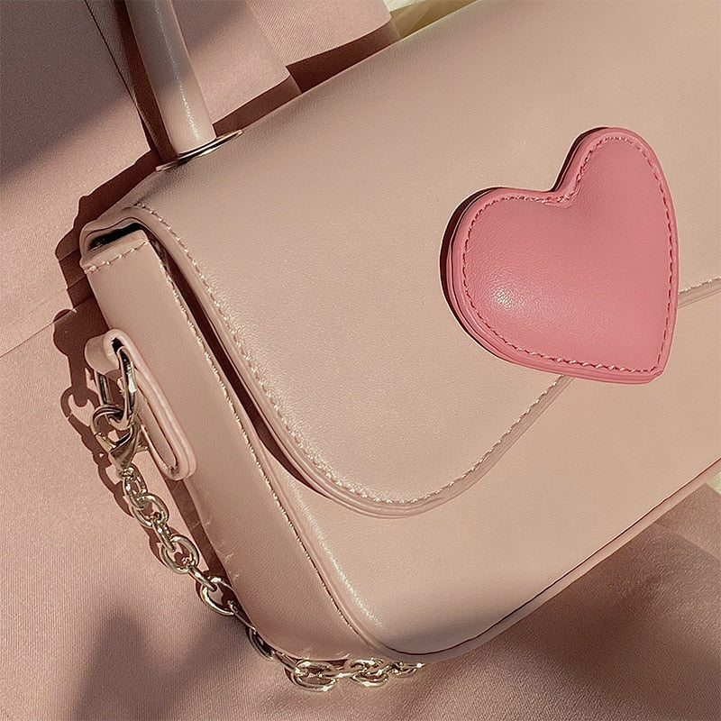 Dollette Kawaii Pink Heart Girly Handbag - Image 8