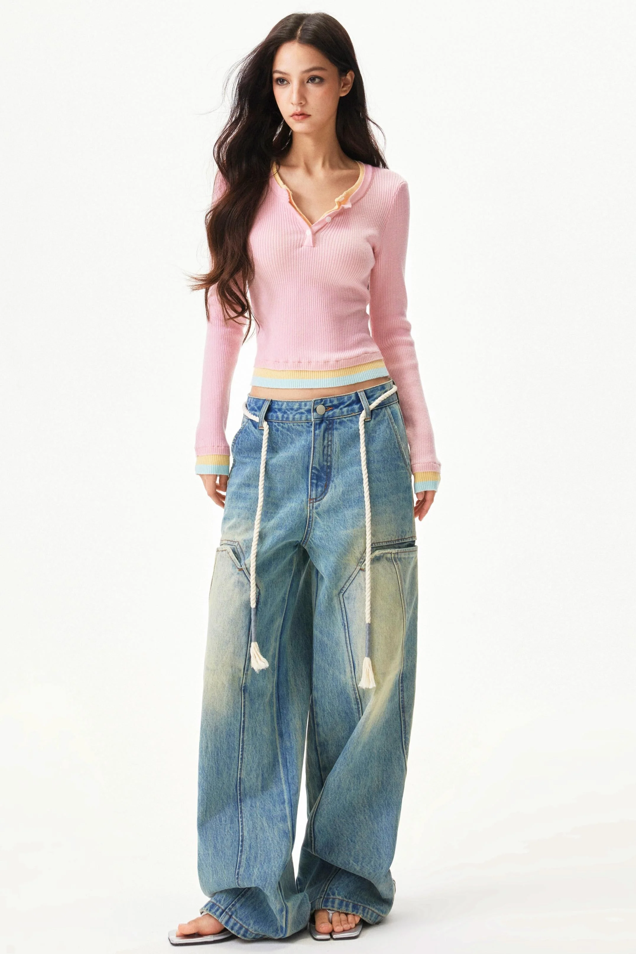Dopamine color block knit sweaters - Image 5