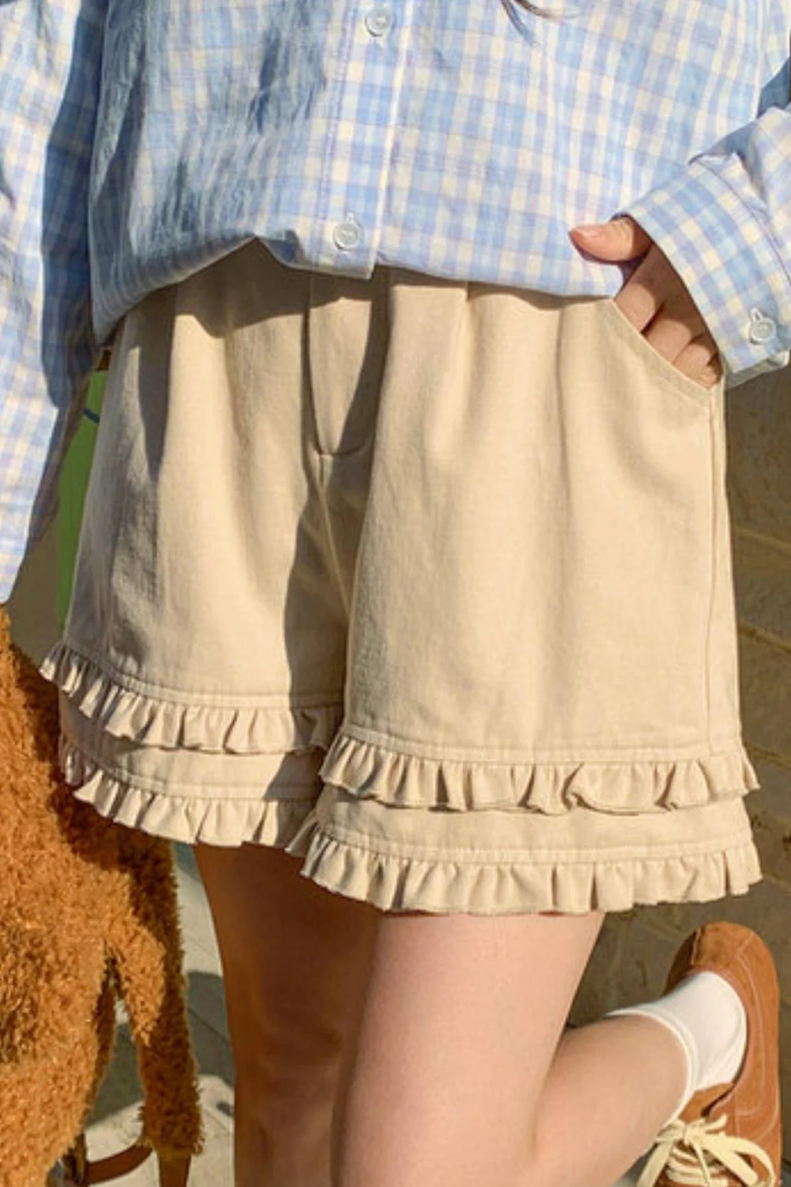 Double Layer Ruffle Shorts