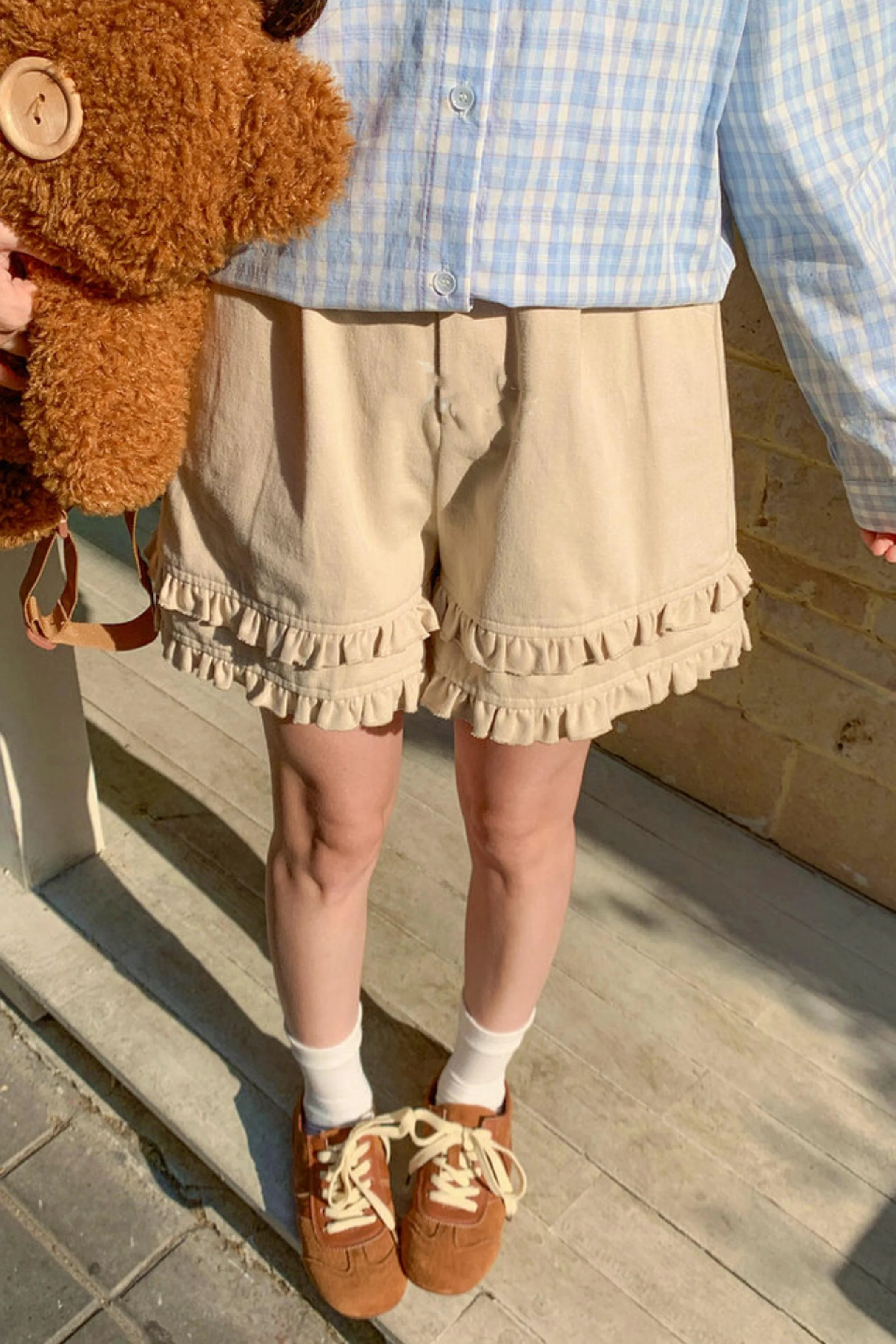 Double Layer Ruffle Shorts - Image 2