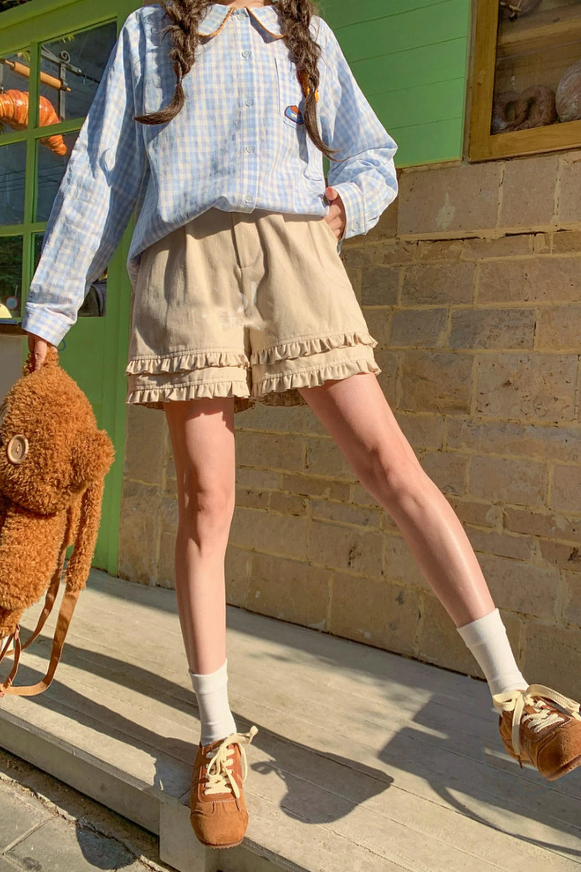 Double Layer Ruffle Shorts - Image 4