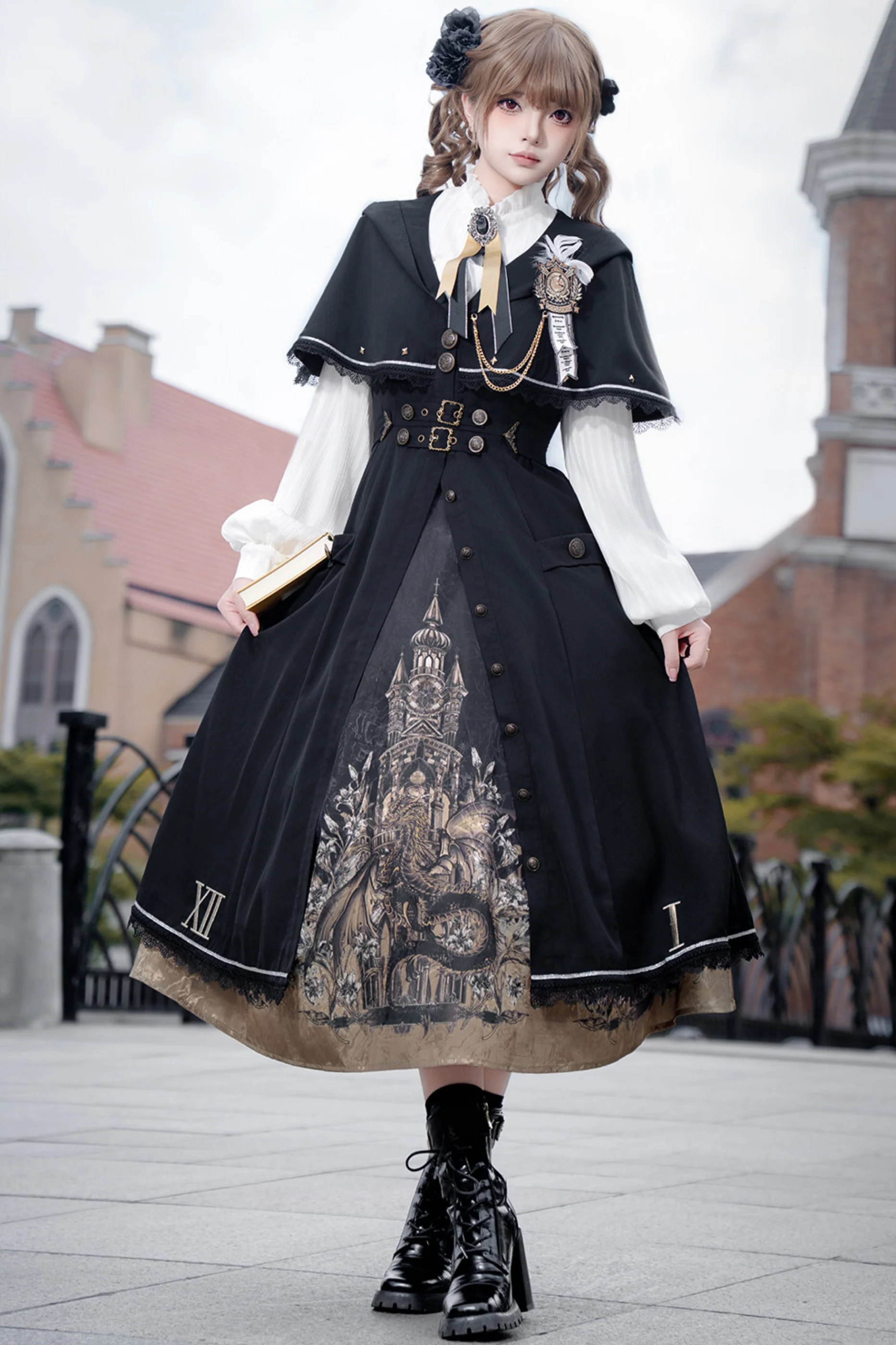 Dragon Lament Cape Dress - Image 3