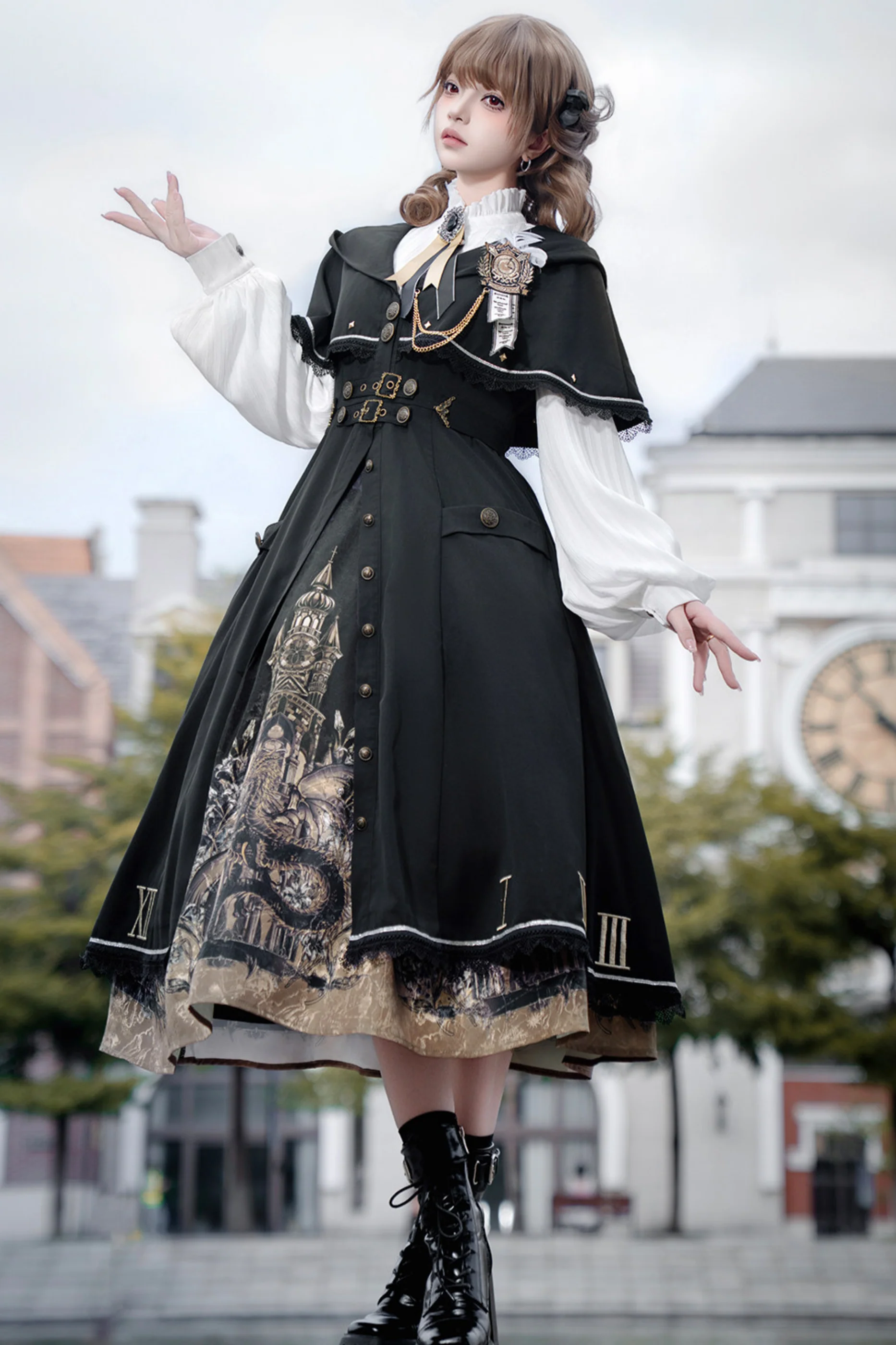 Dragon Lament Cape Dress - Image 4