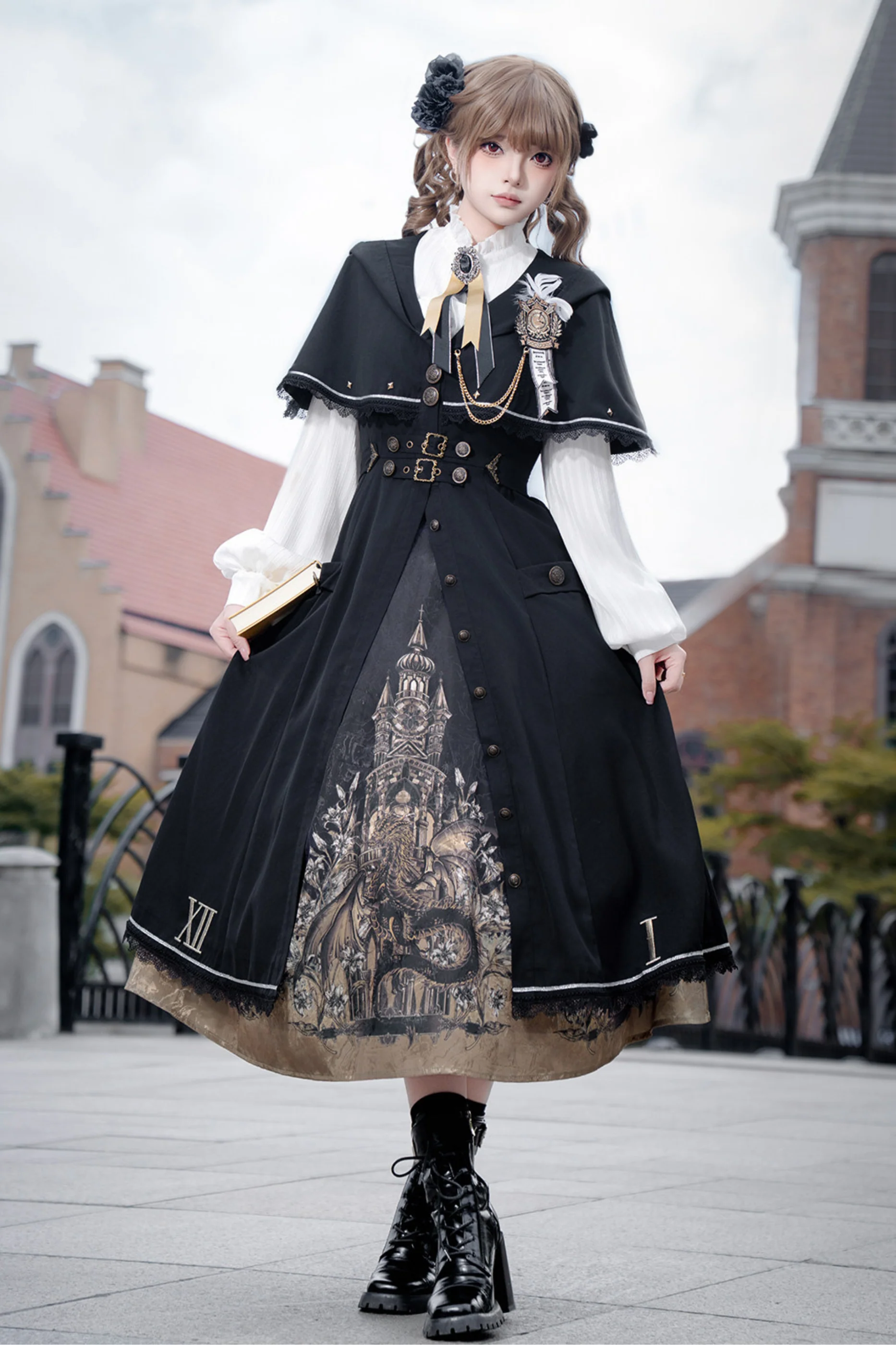 Dragon Lament Cape Dress - Image 8