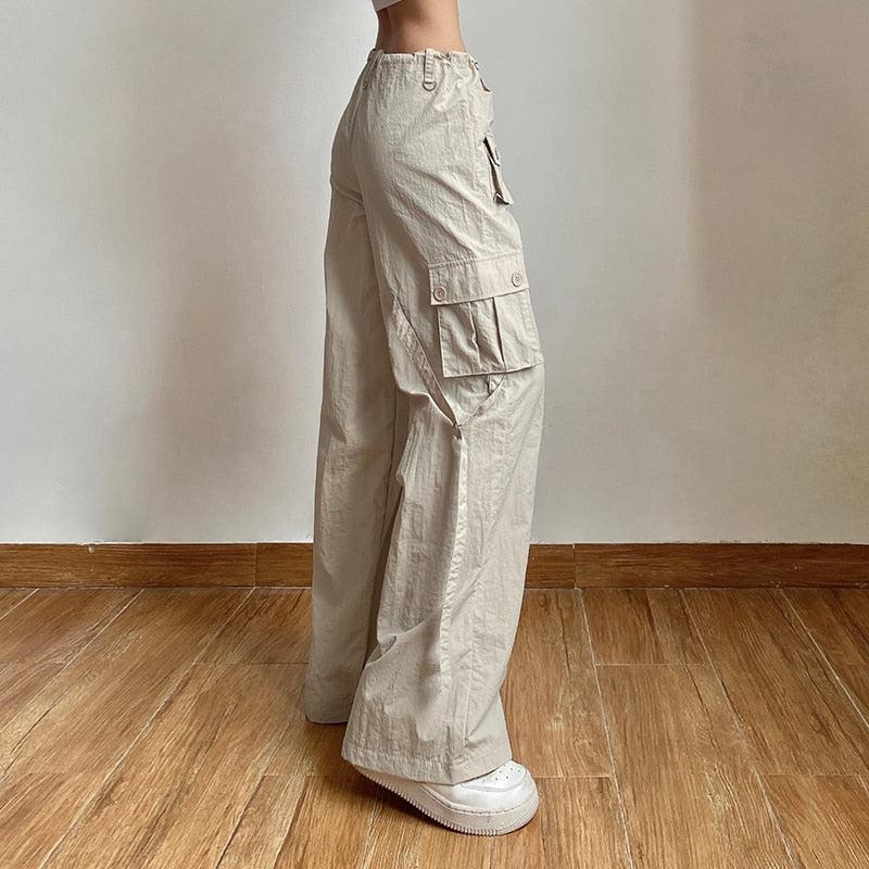 Drawstring Low Rise Cargo Pants - Image 5