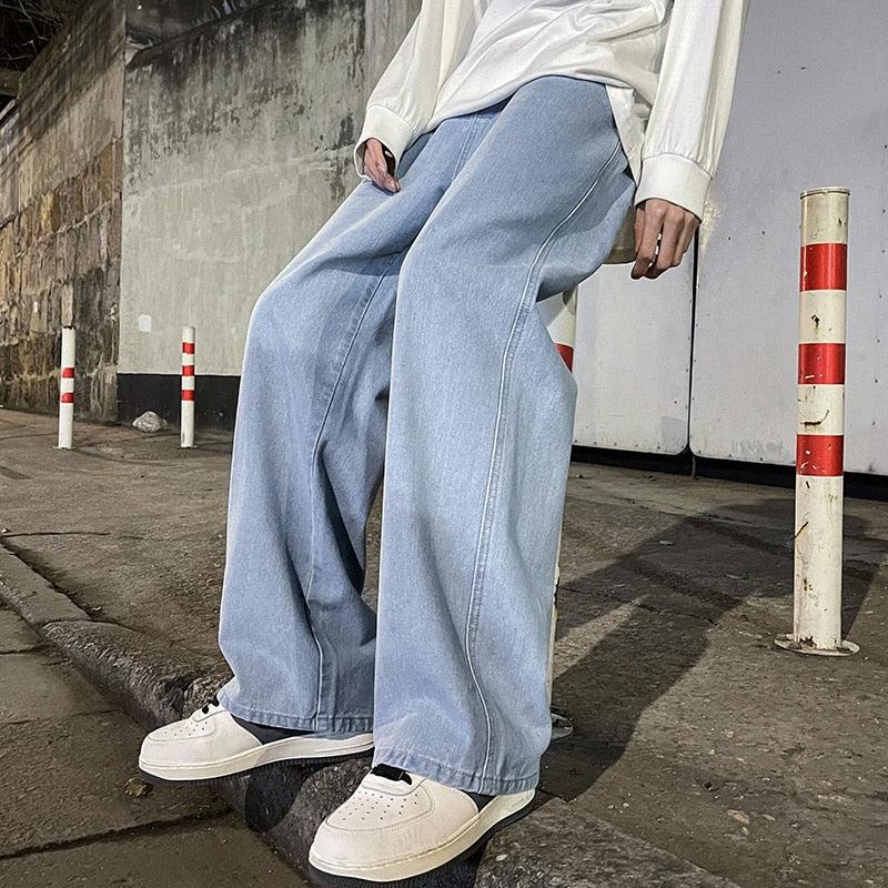 Drawstring Straight Leg Baggy Jeans - Image 6