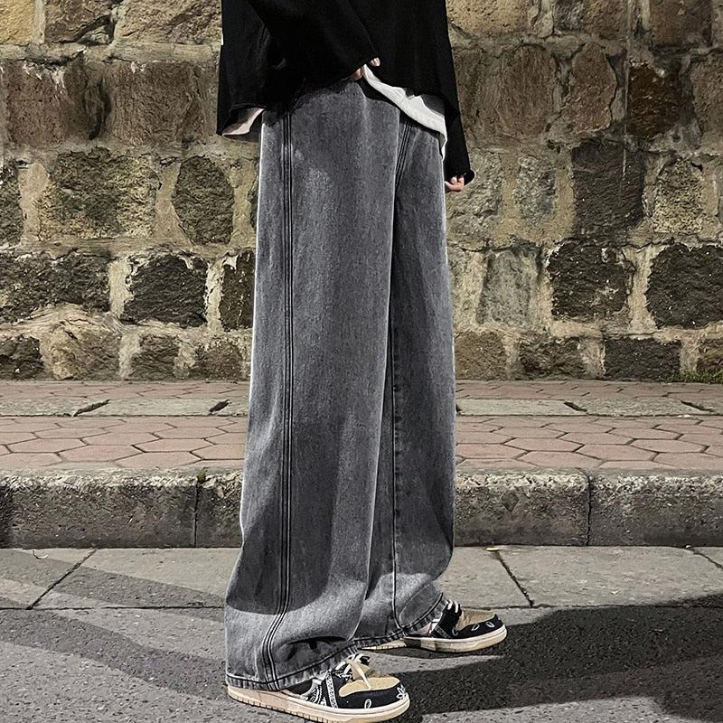 Drawstring Straight Leg Baggy Jeans - Image 7
