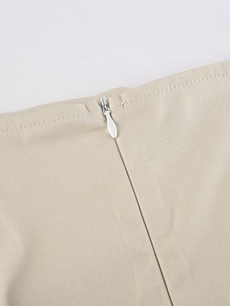 Drawstring Waist Parachute Maxi Skirt - Image 5