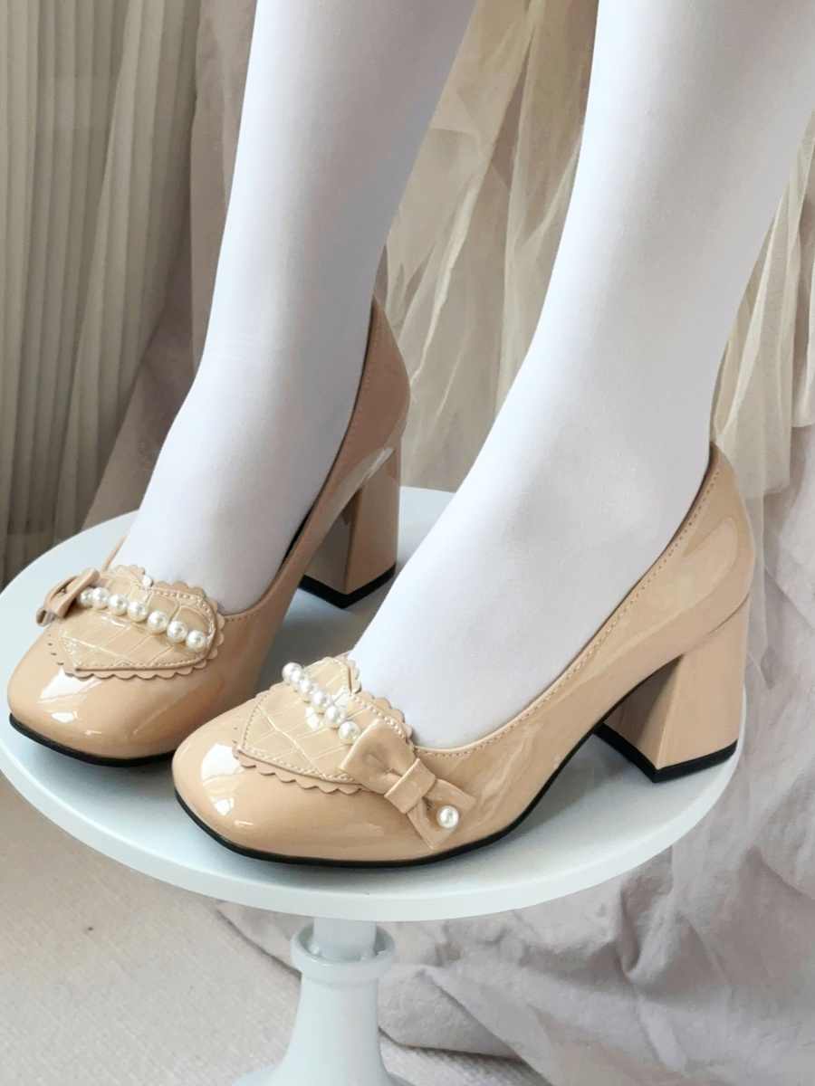 Dream Lolita Pearl Mary Jane High Heels - Image 7