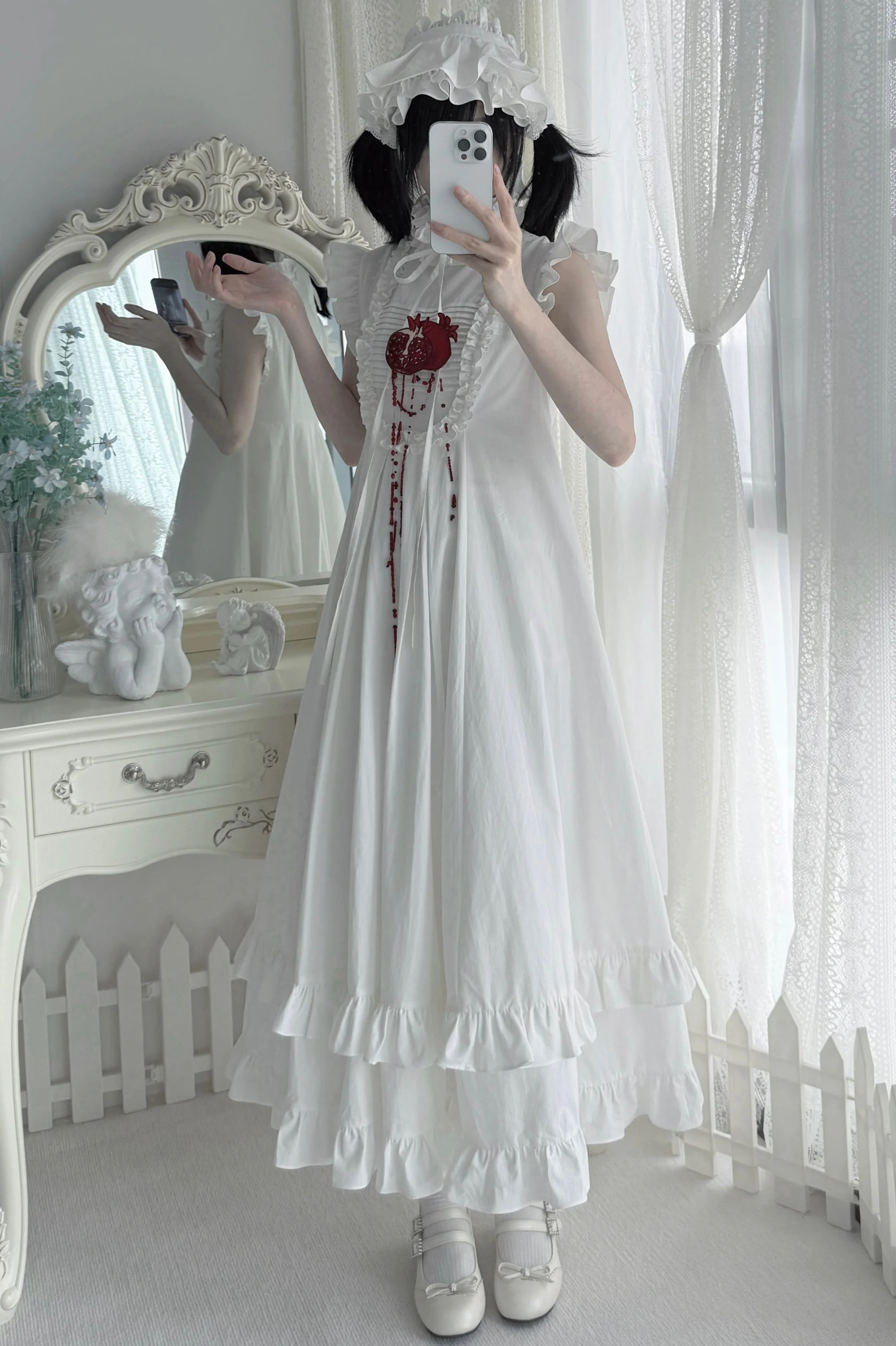 Pure Blood Lolita Dress + Headband + Brooch + Hat - Image 18