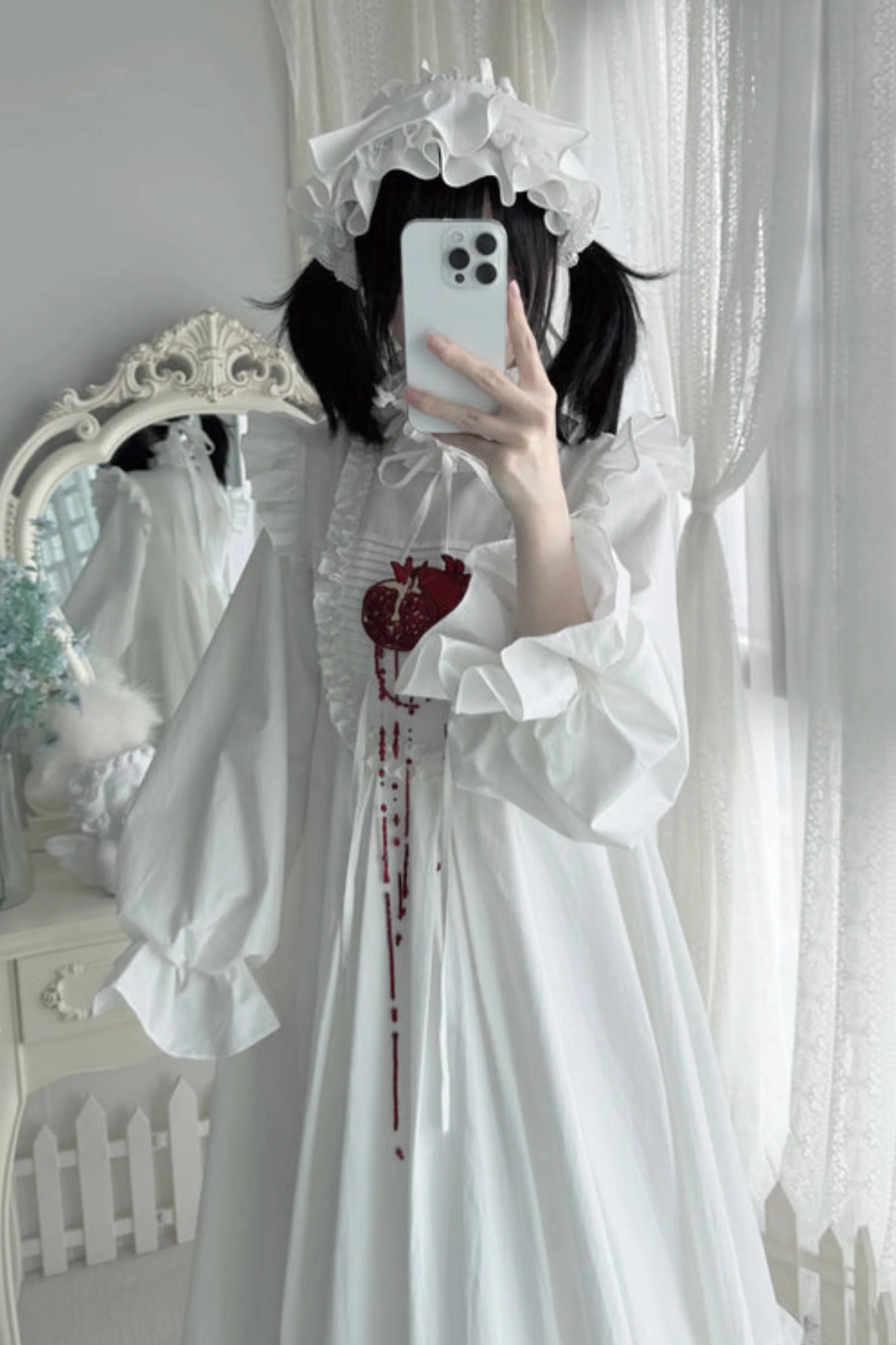 Pure Blood Lolita Dress + Headband + Brooch + Hat - Image 19