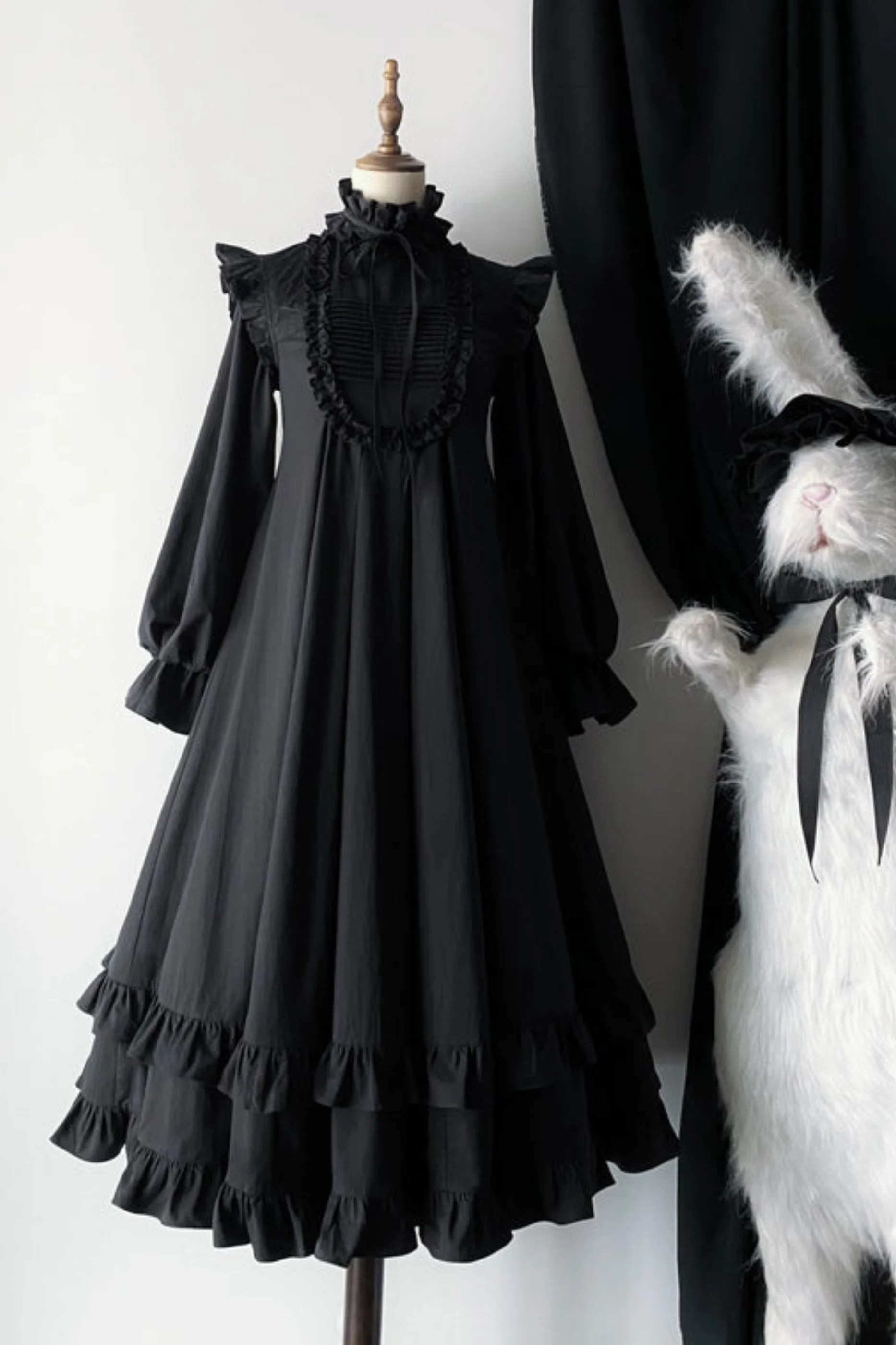 Pure Blood Lolita Dress + Headband + Brooch + Hat - Image 2