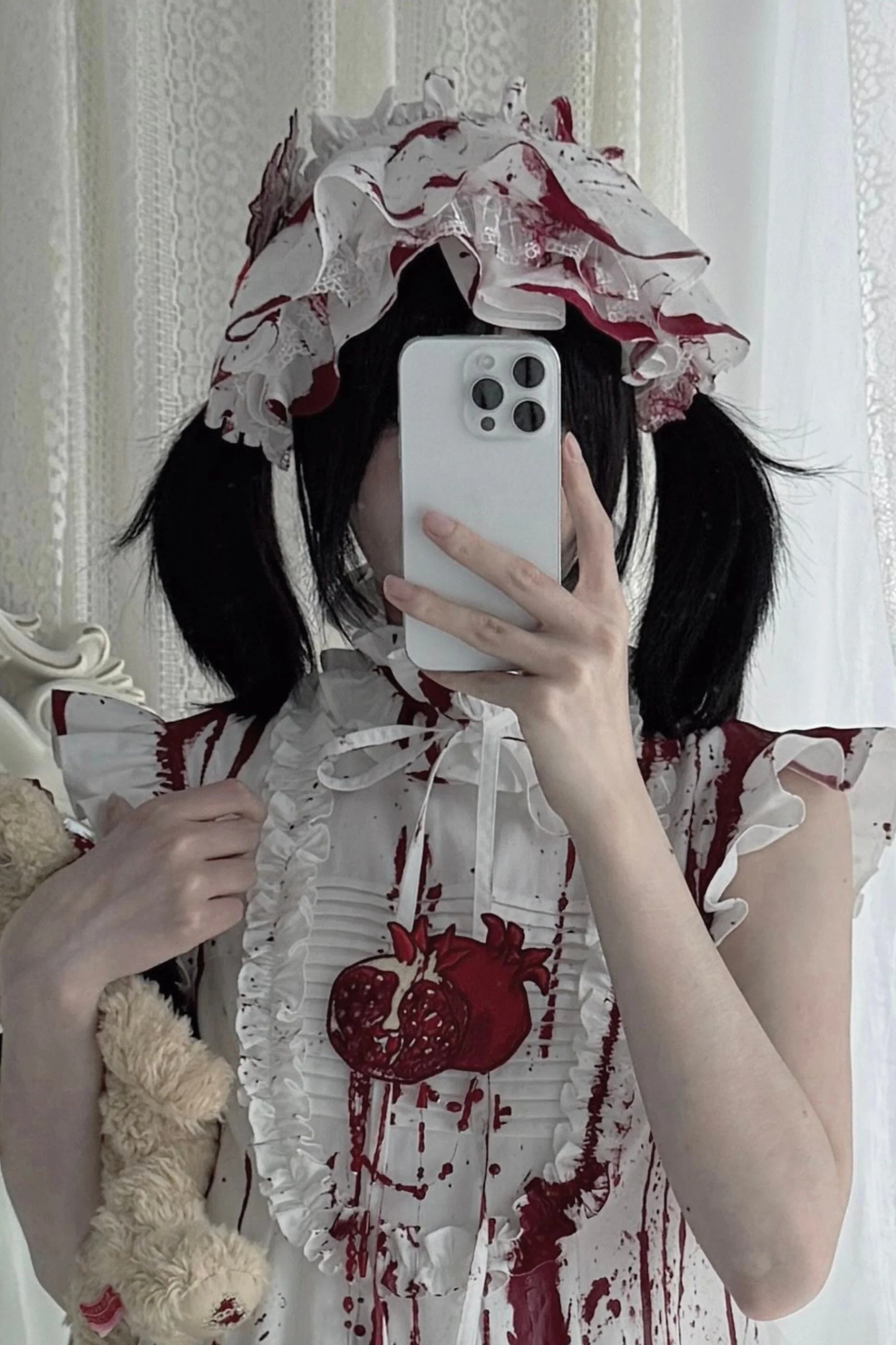 Pure Blood Lolita Dress + Headband + Brooch + Hat - Image 34