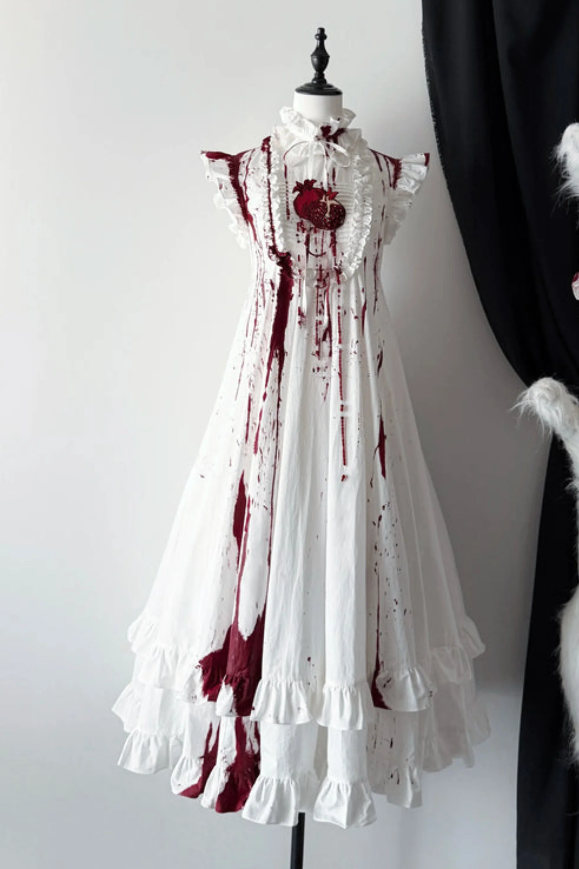 Pure Blood Lolita Dress + Headband + Brooch + Hat - Image 4