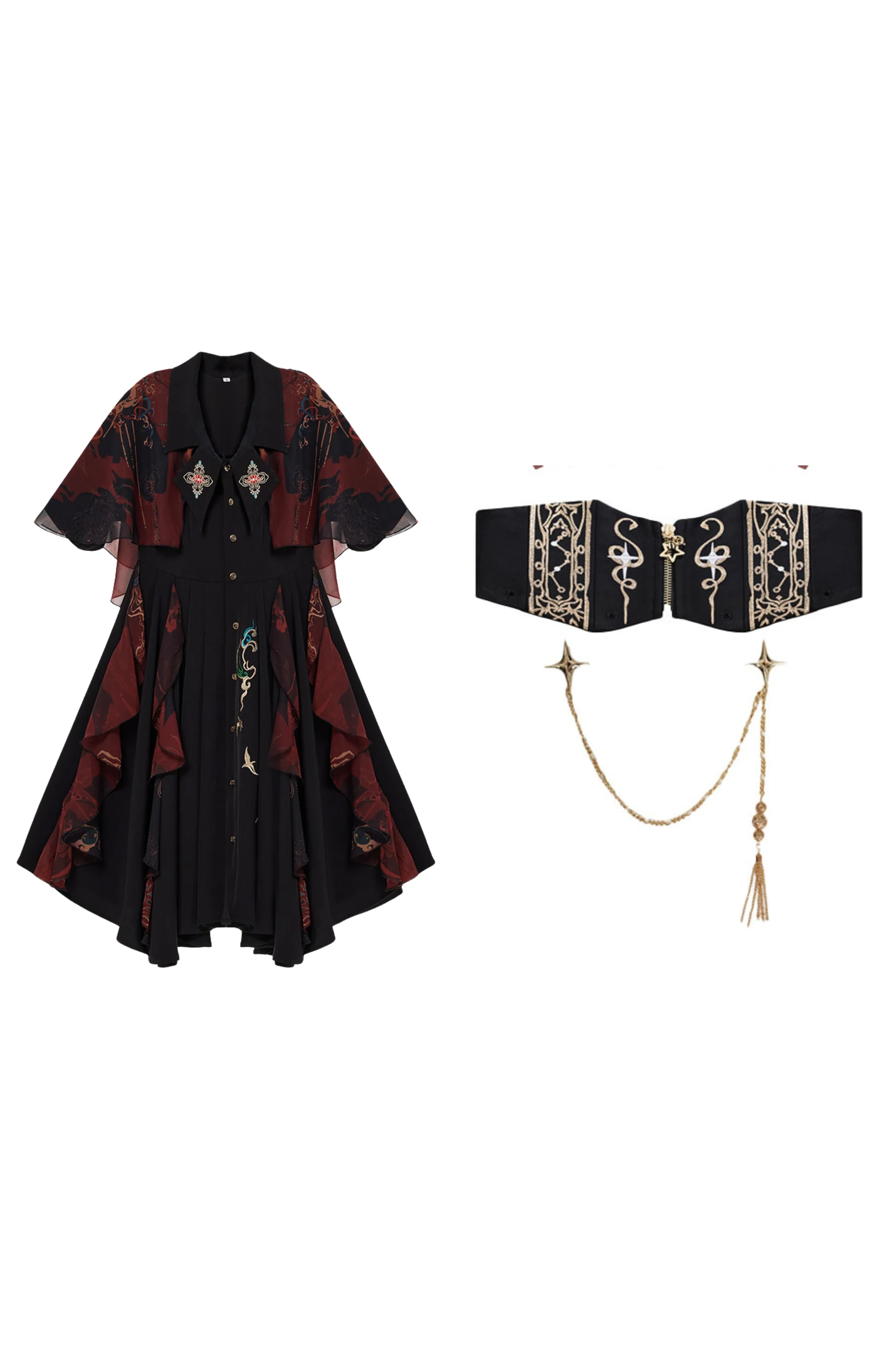 Chinese Embroidery Dress + Belt + Girdle - Image 27