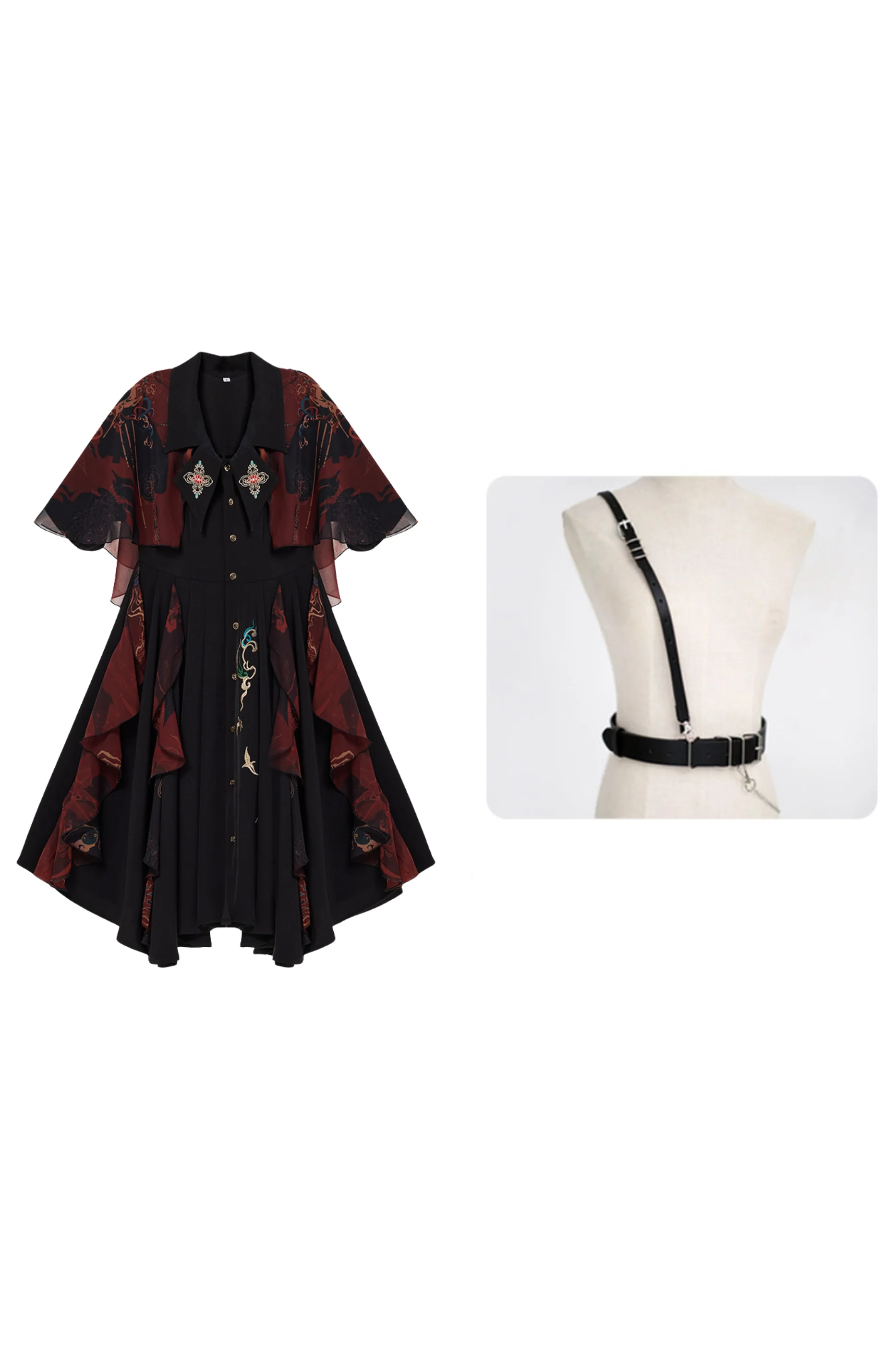 Chinese Embroidery Dress + Belt + Girdle - Image 31