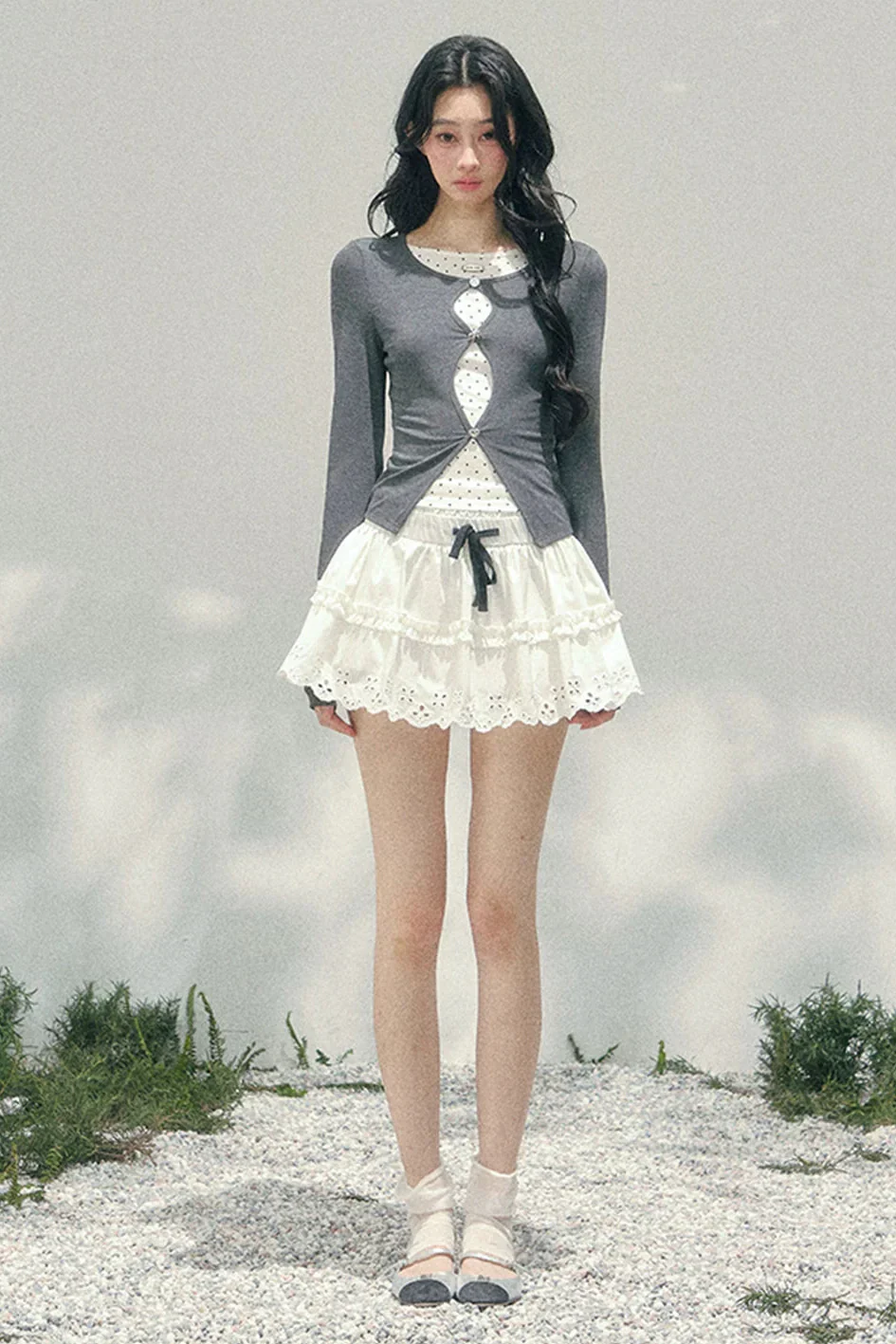 Dot Tight French Girl Top - Image 7