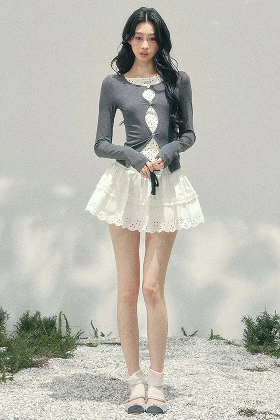 Dot Tight French Girl Top - Image 8