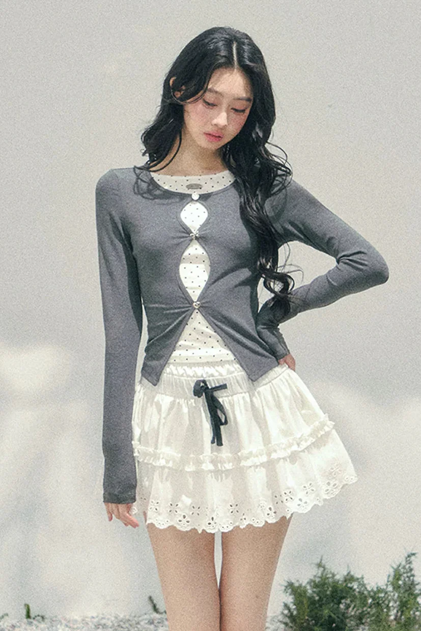 Dot Tight French Girl Top - Image 6