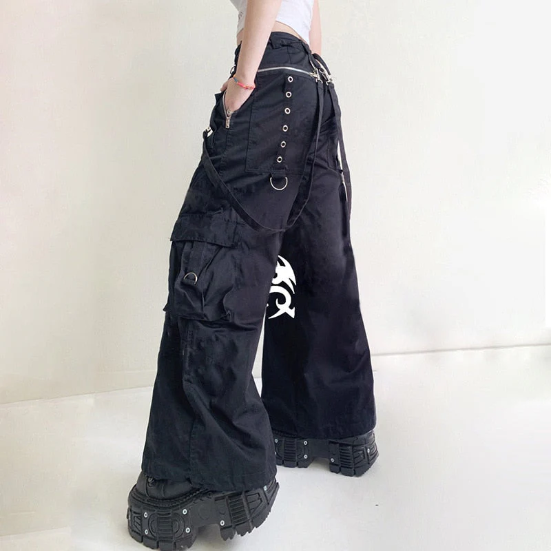 E-Girl Gothic Y2K Cyber Punk Cargo Pants - Image 3