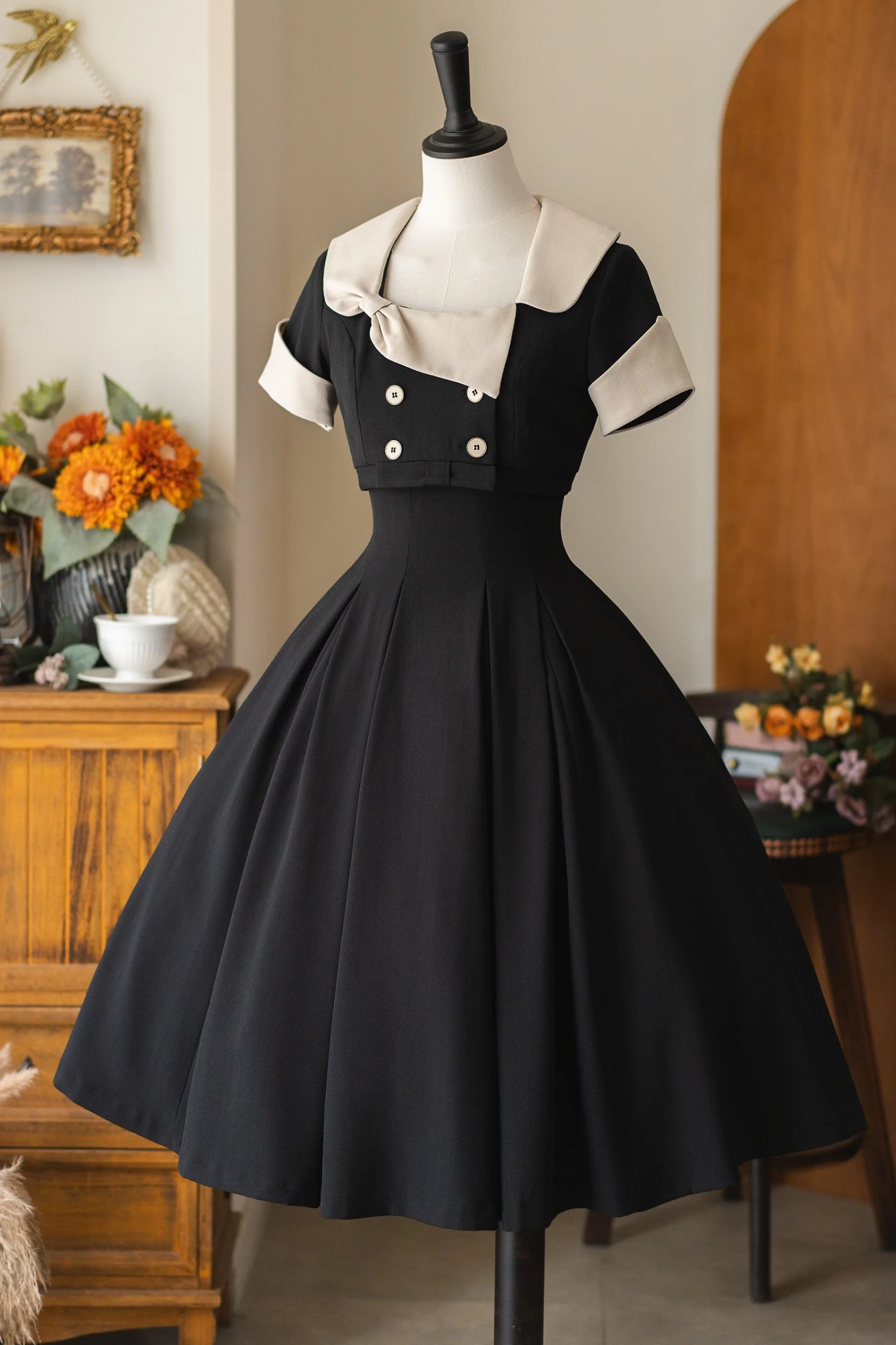 Elegant French Retro Flare Dress + Short Jacket - Image 23