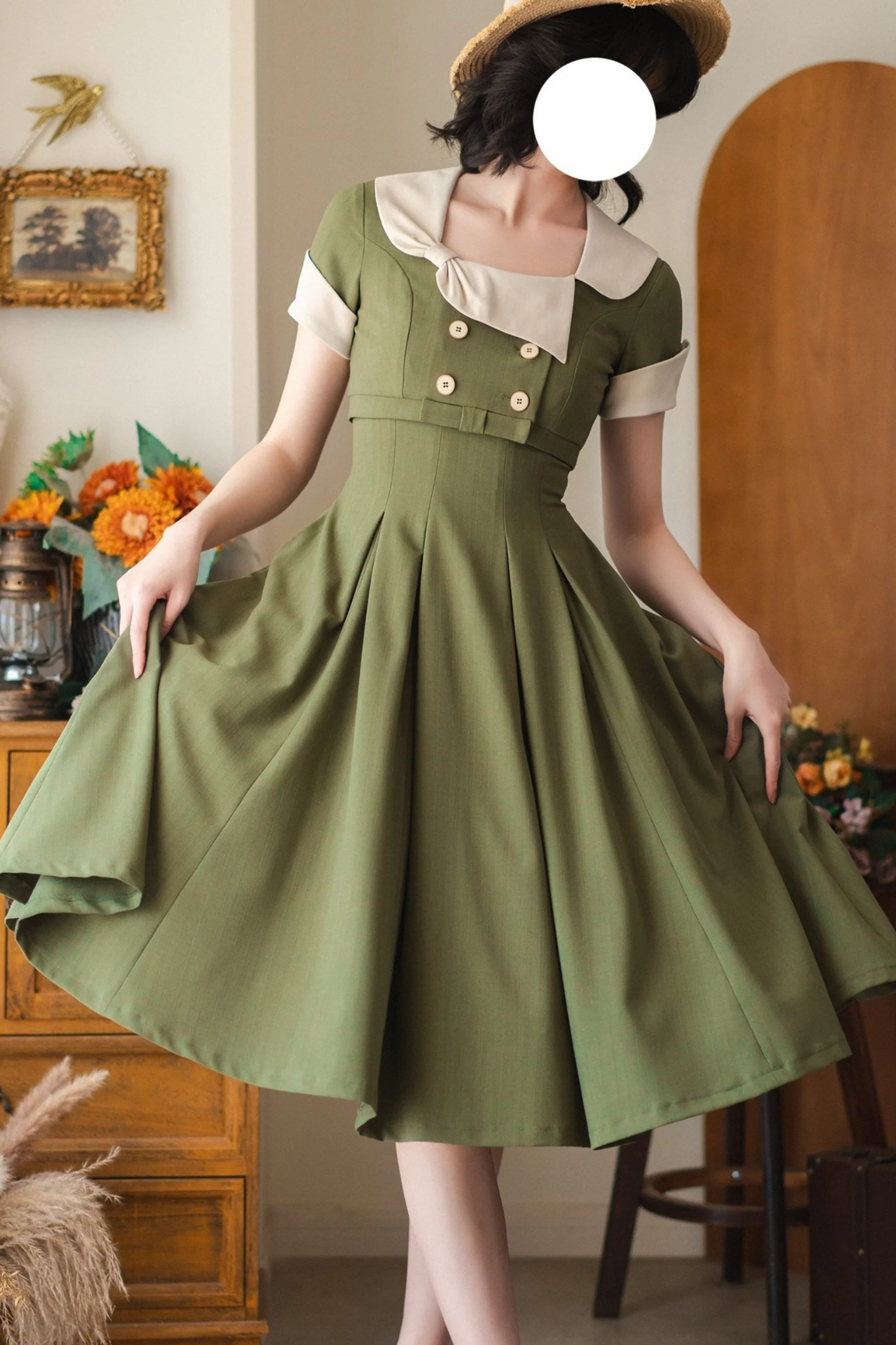 Elegant French Retro Flare Dress + Short Jacket - Image 5