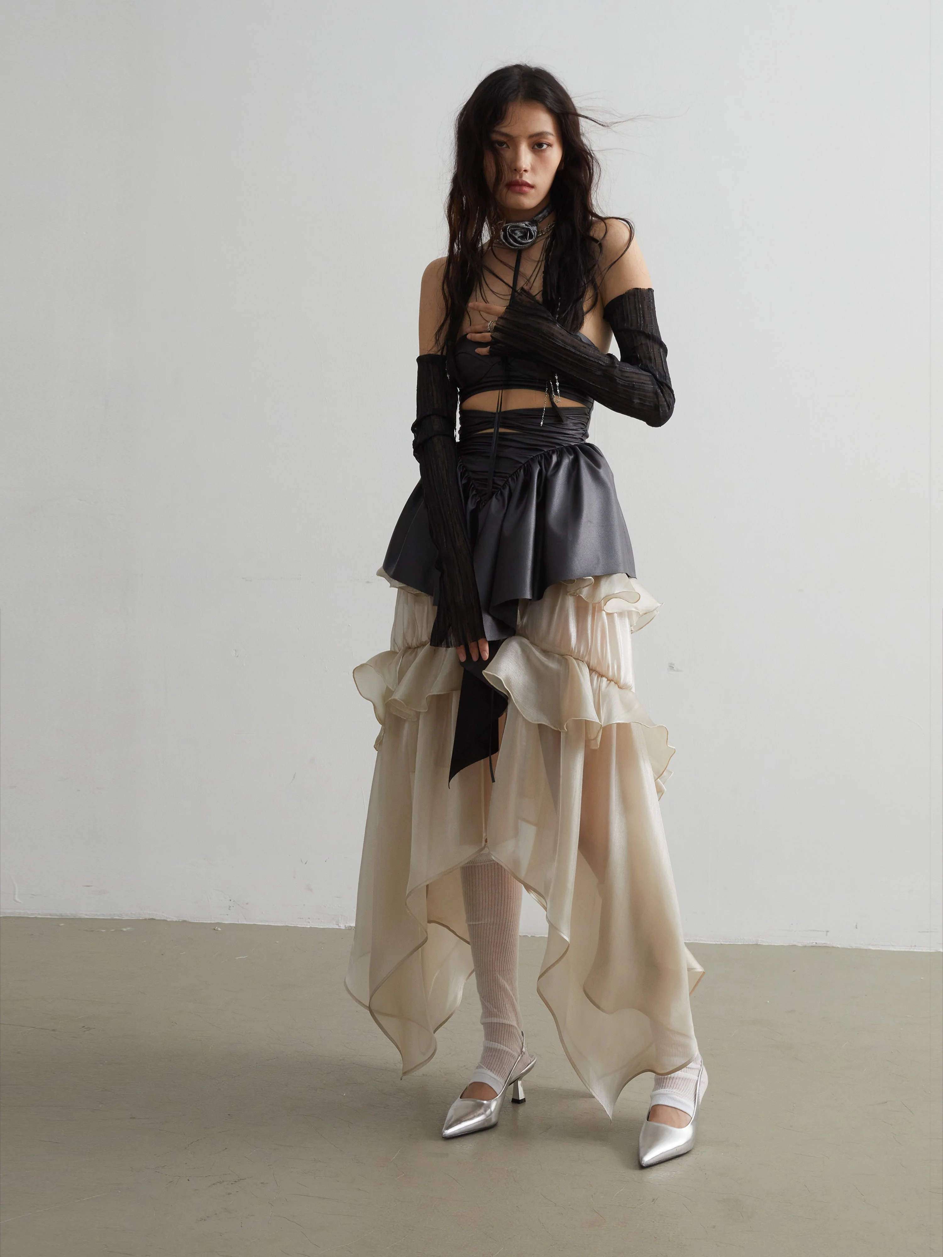 Elegant Goldfish Ruffle Skirt - Image 2